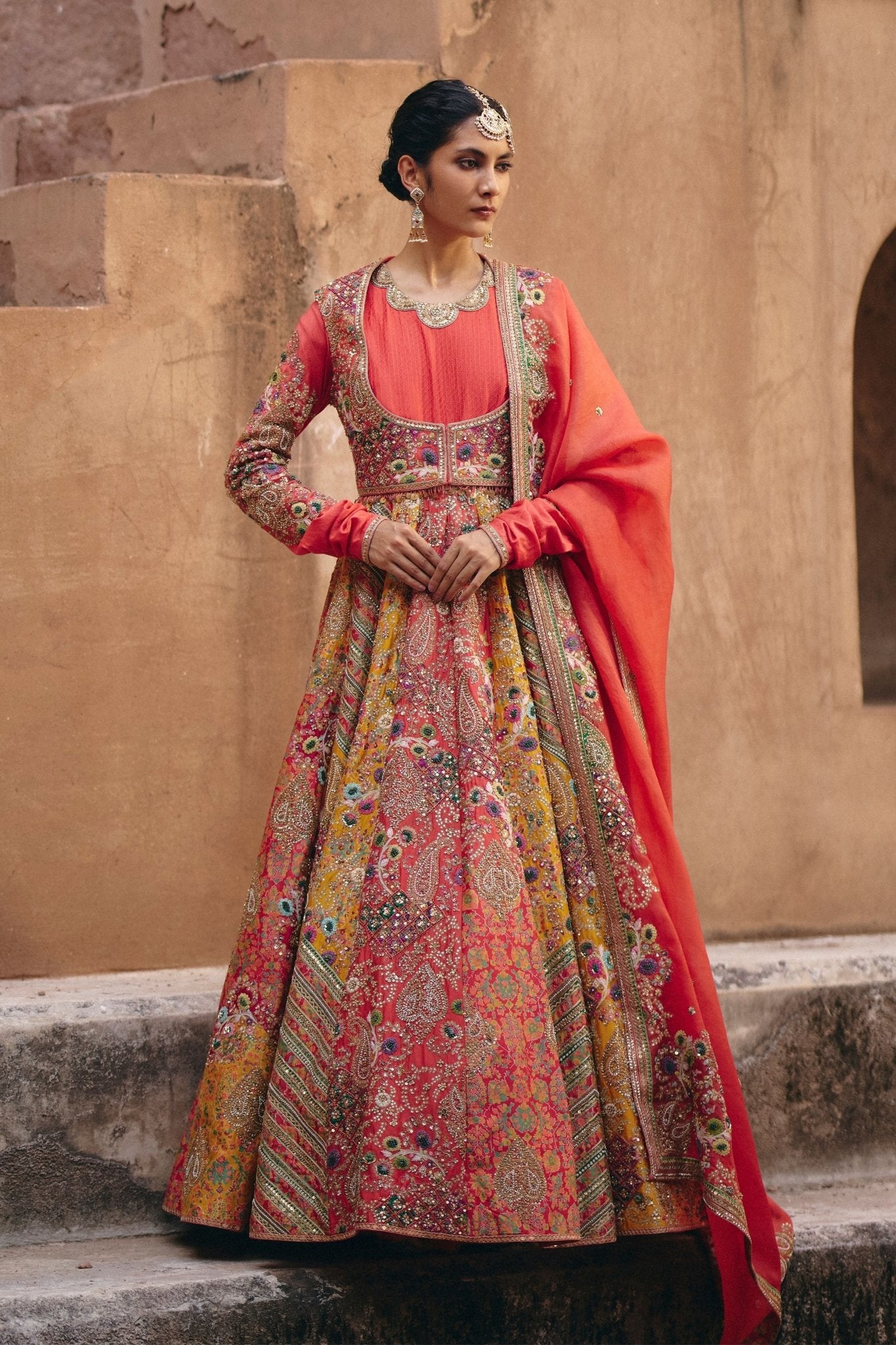 Gulrez 20 Chevron Kalidar Set - Petticoat Lane - Elahe