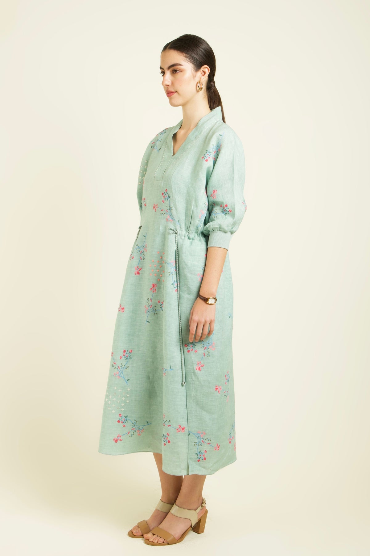 Mint Embroidered Dress