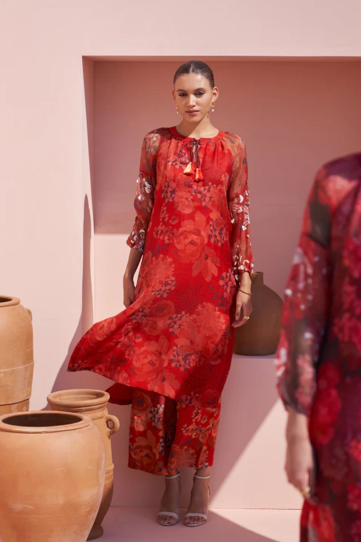 Brown Moroccan Organza Zar Dress