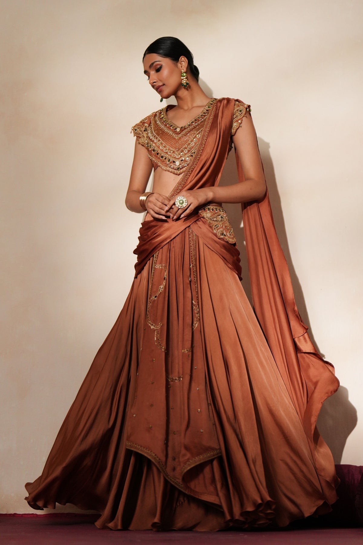 Ratanmala Pre Draped Saree Set