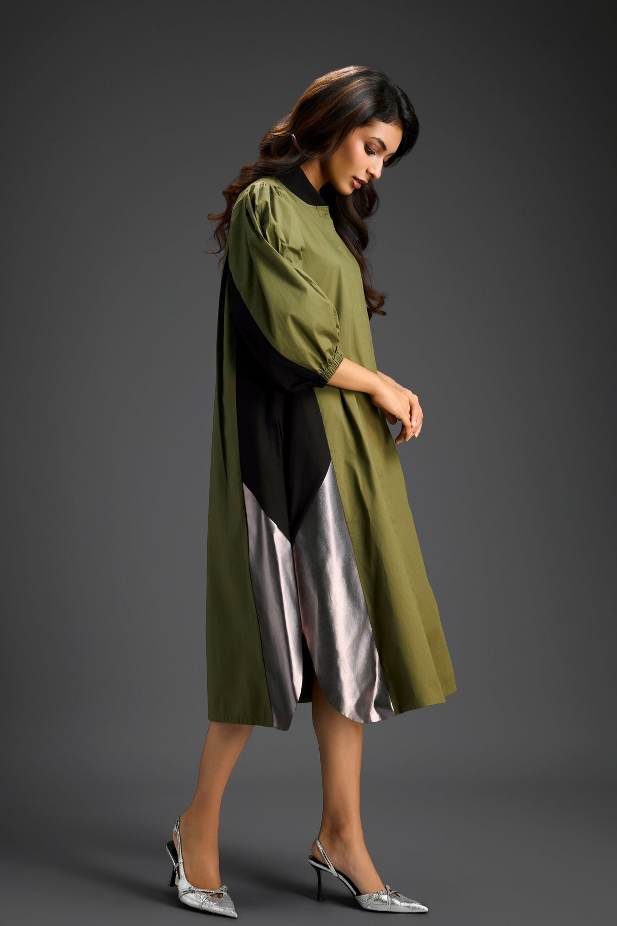 Olive Green Shirt Dress