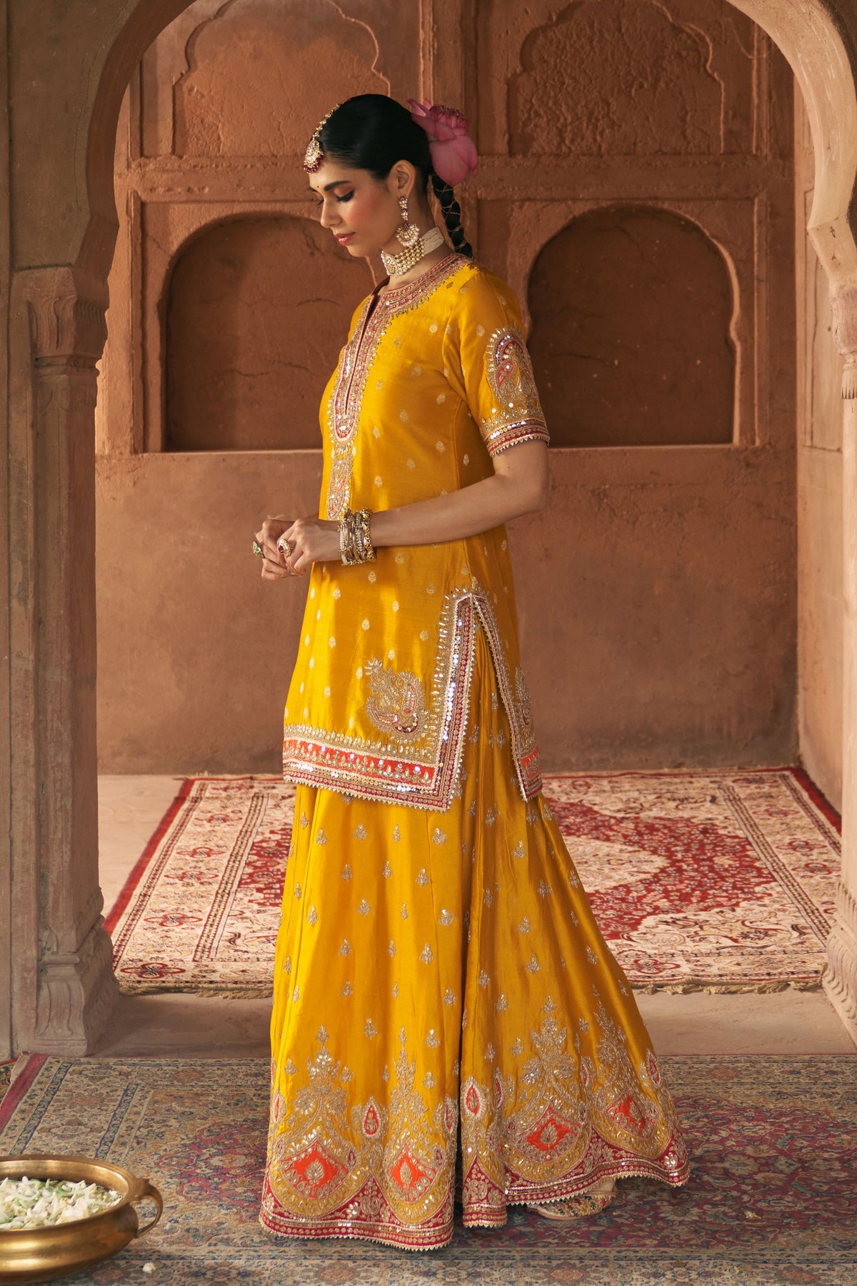Areesha Mustard Sharar Set