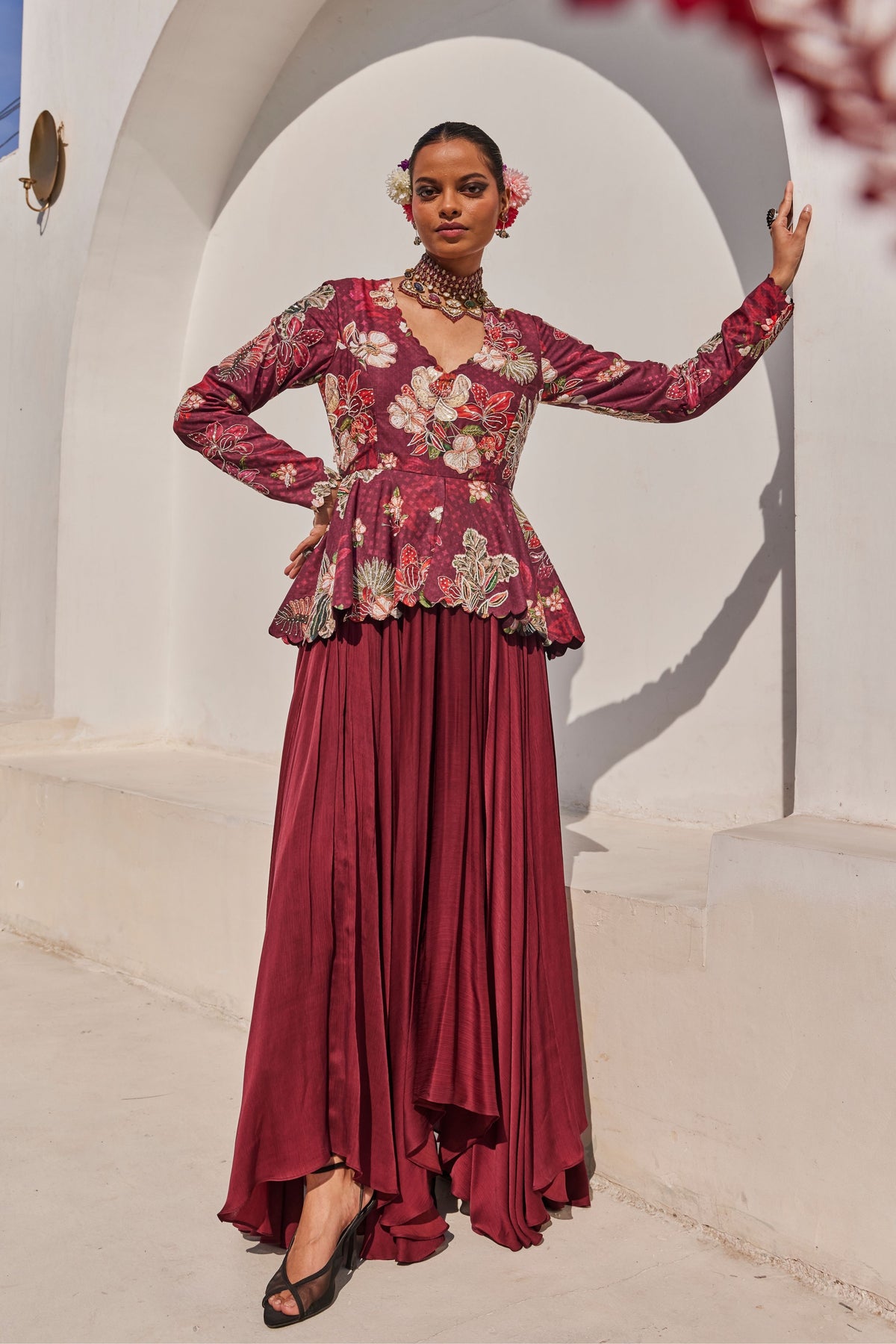 Zehra Peplum Gown