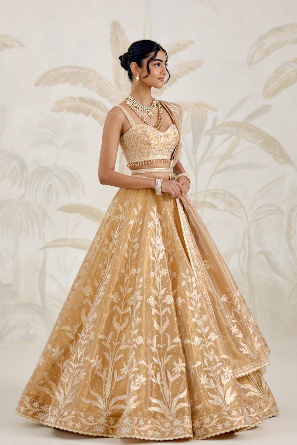 Gold Lehenga Set