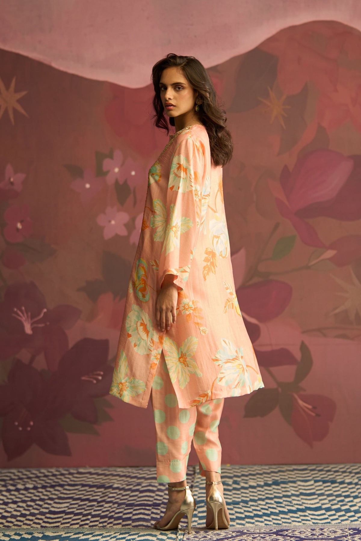 Peach Gleam Kurta Set