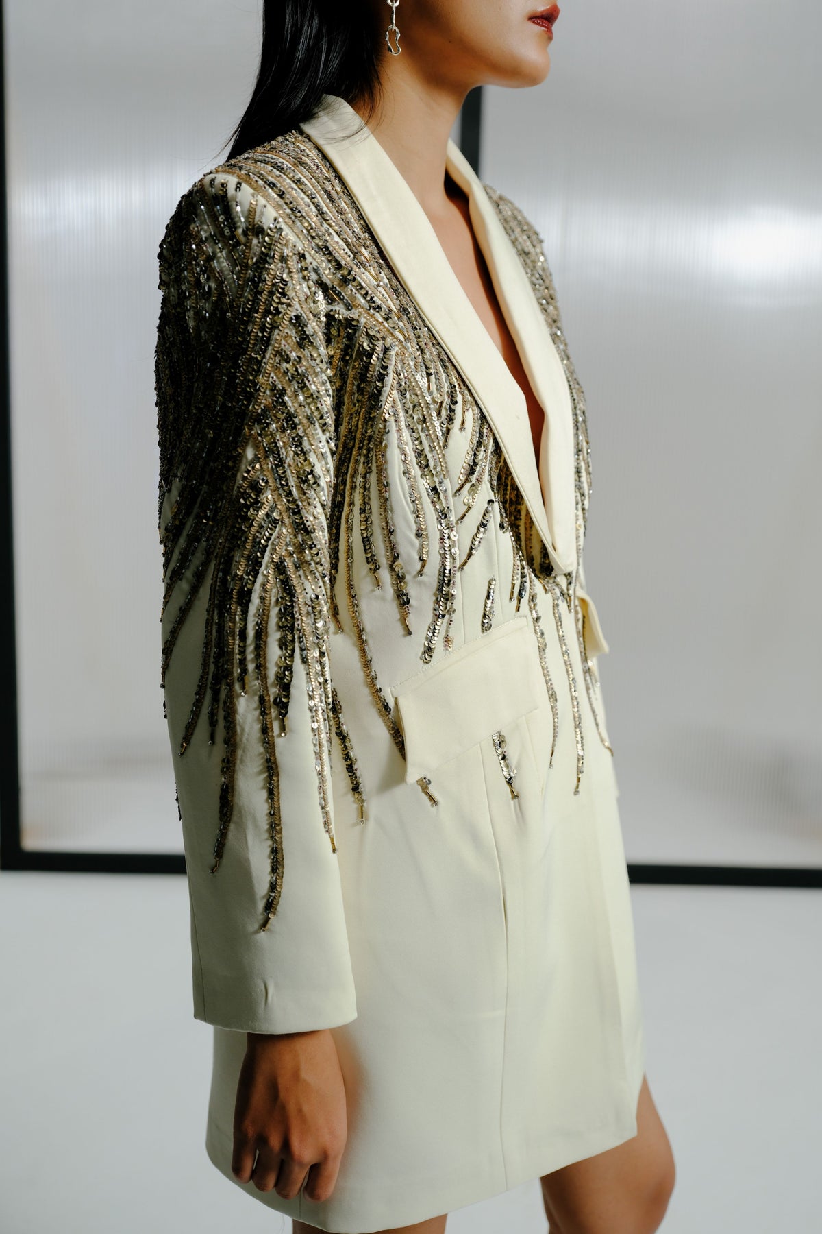 Bugle Beads Jacket Dress