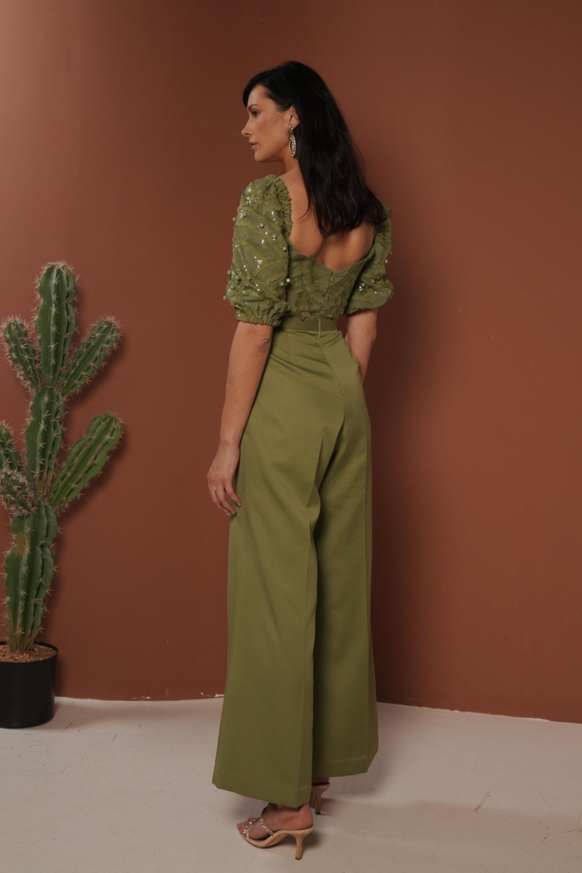 Sequinned Jumpsuit With Applique