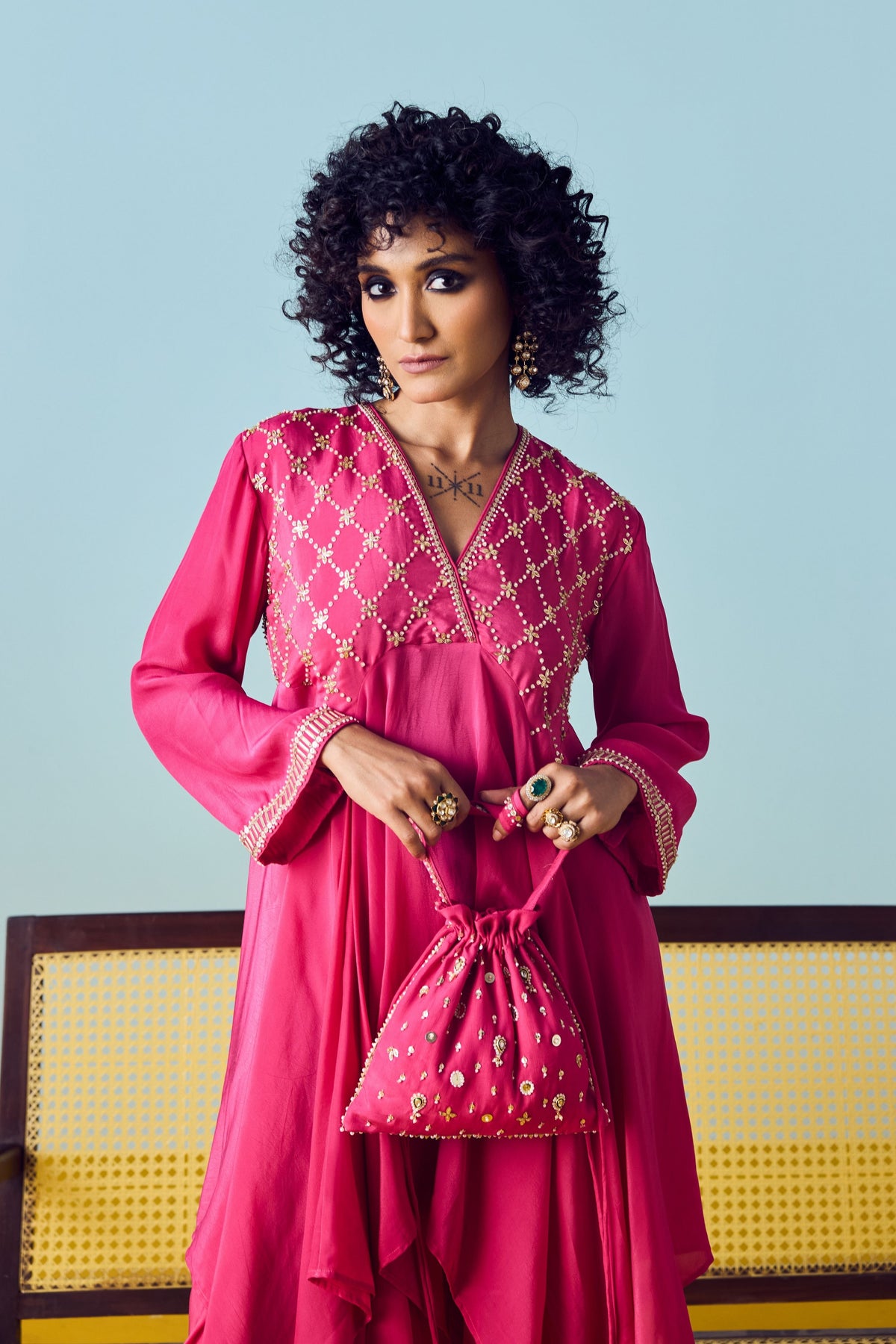 Sureen Pink Kurta Set