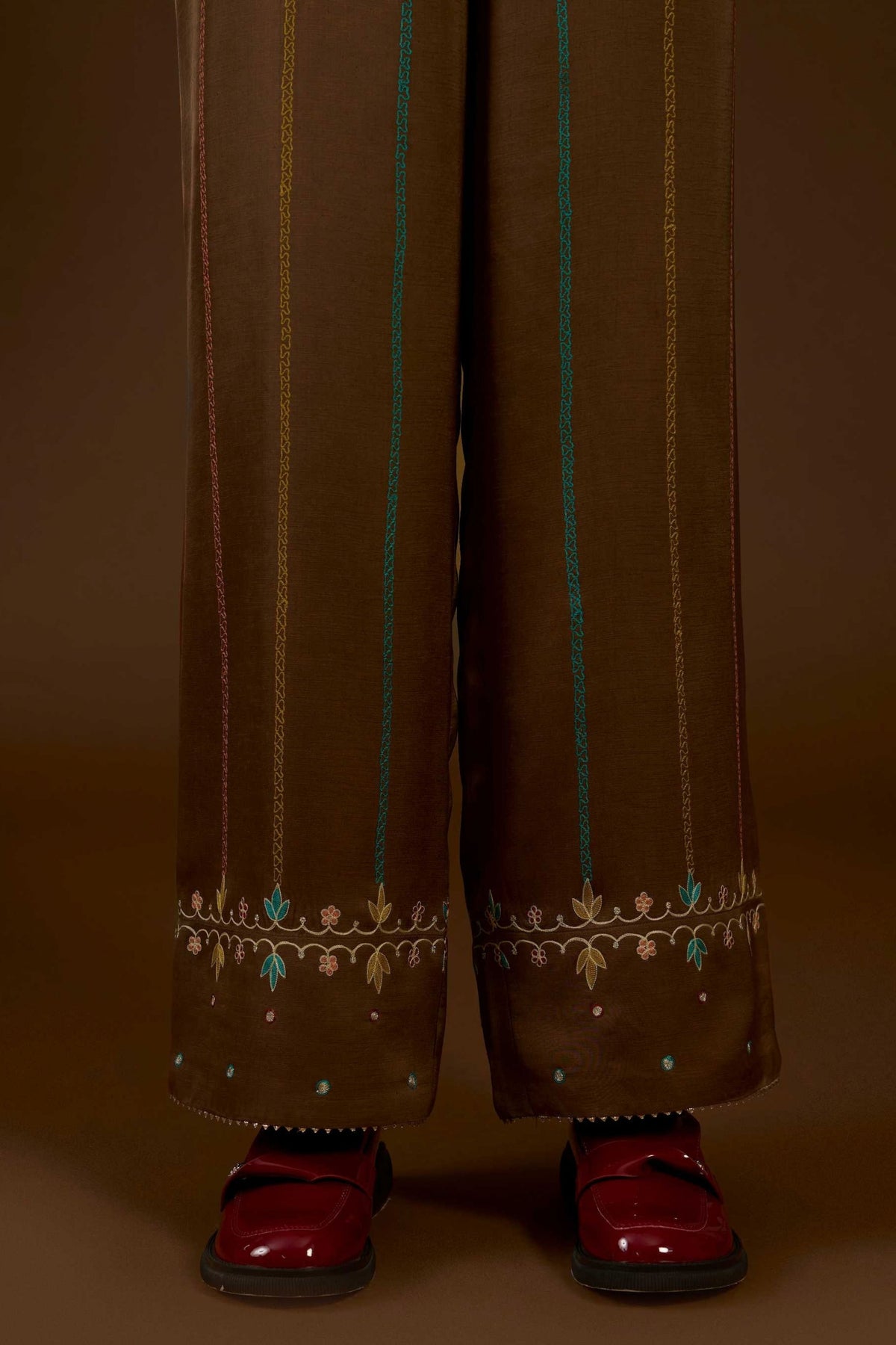 Coffee Aari Co-ord Set