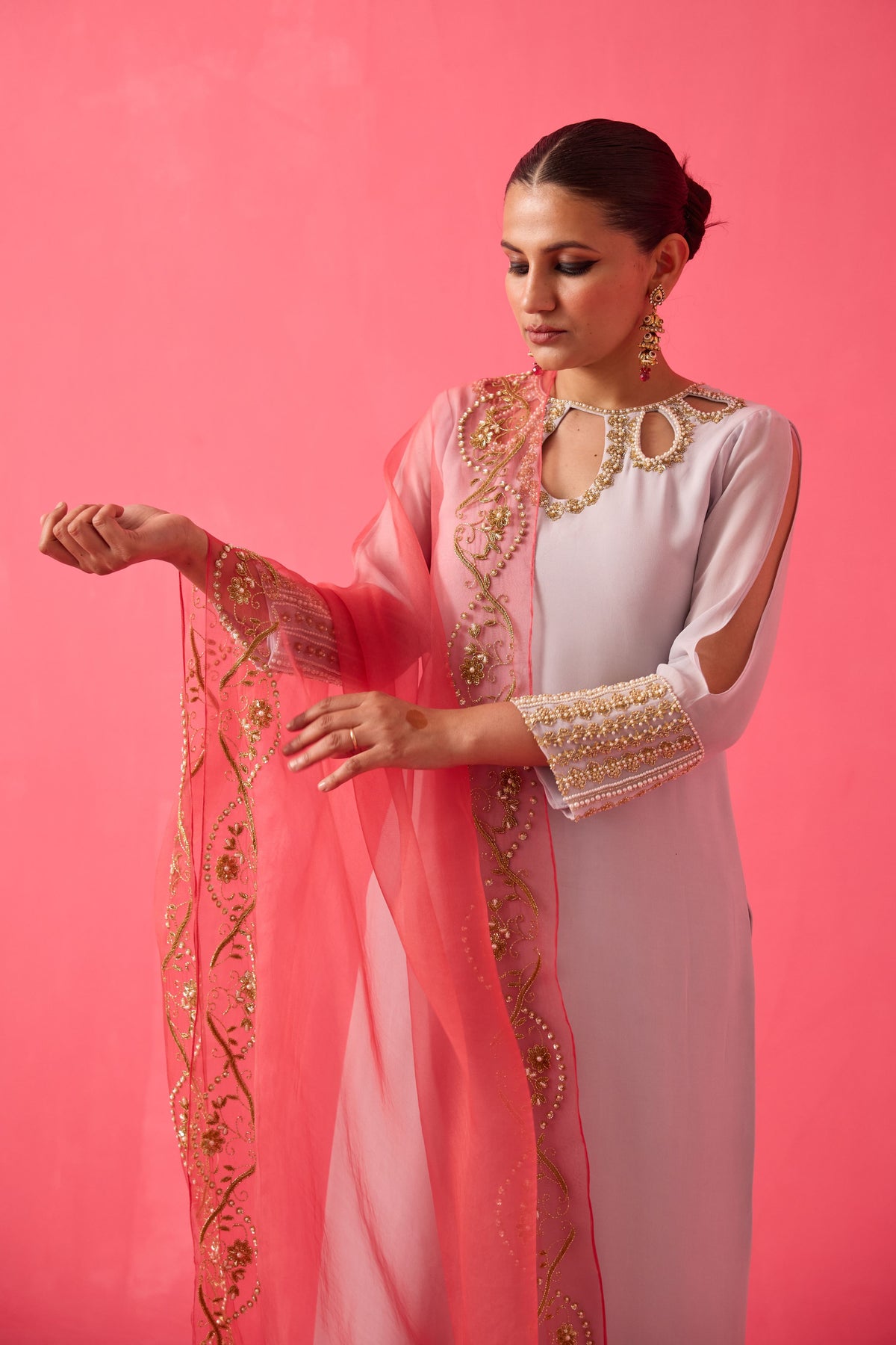 Steel Grey Straight Kurta Set