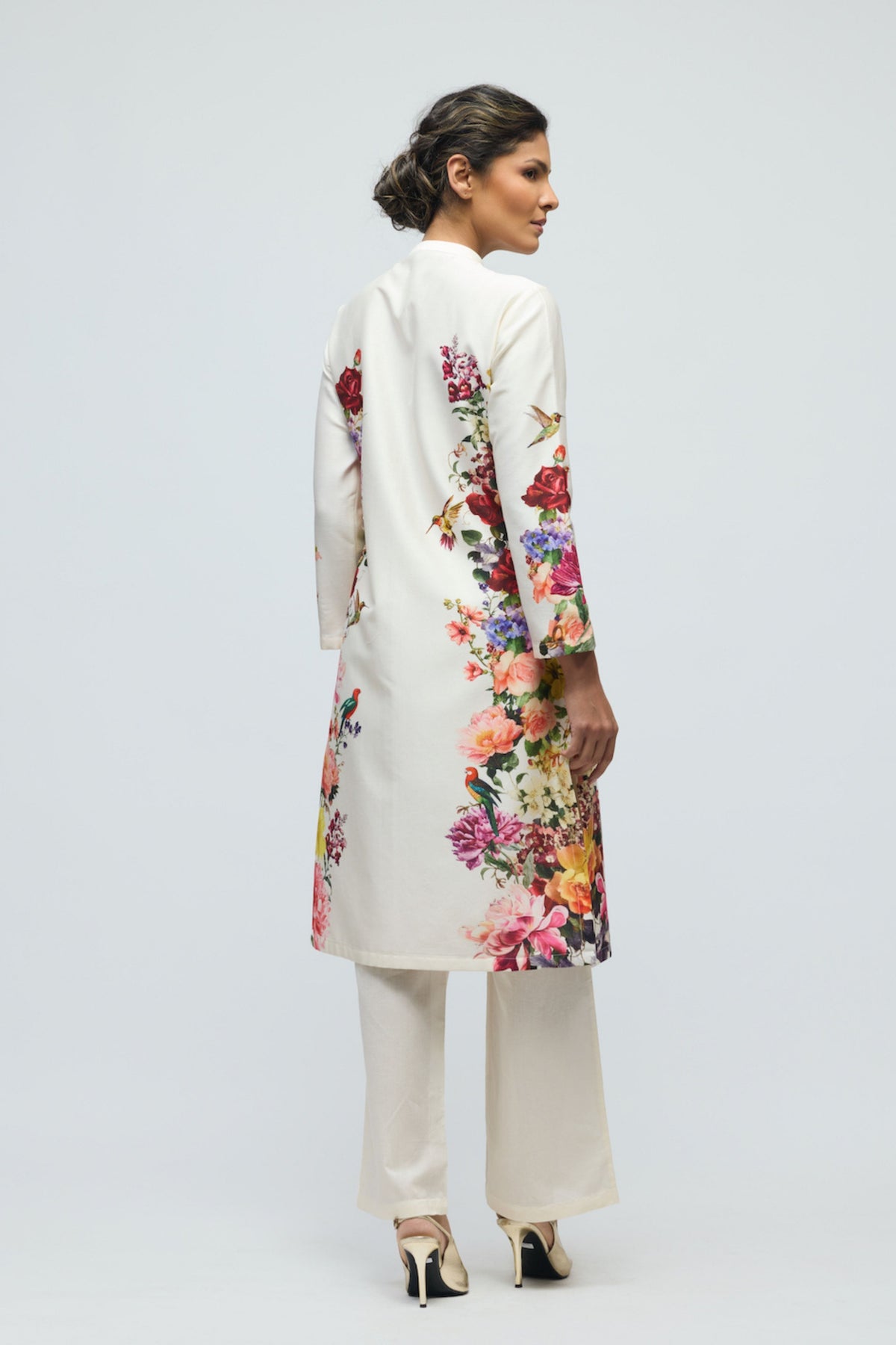 Ivory Floral Tunic Set