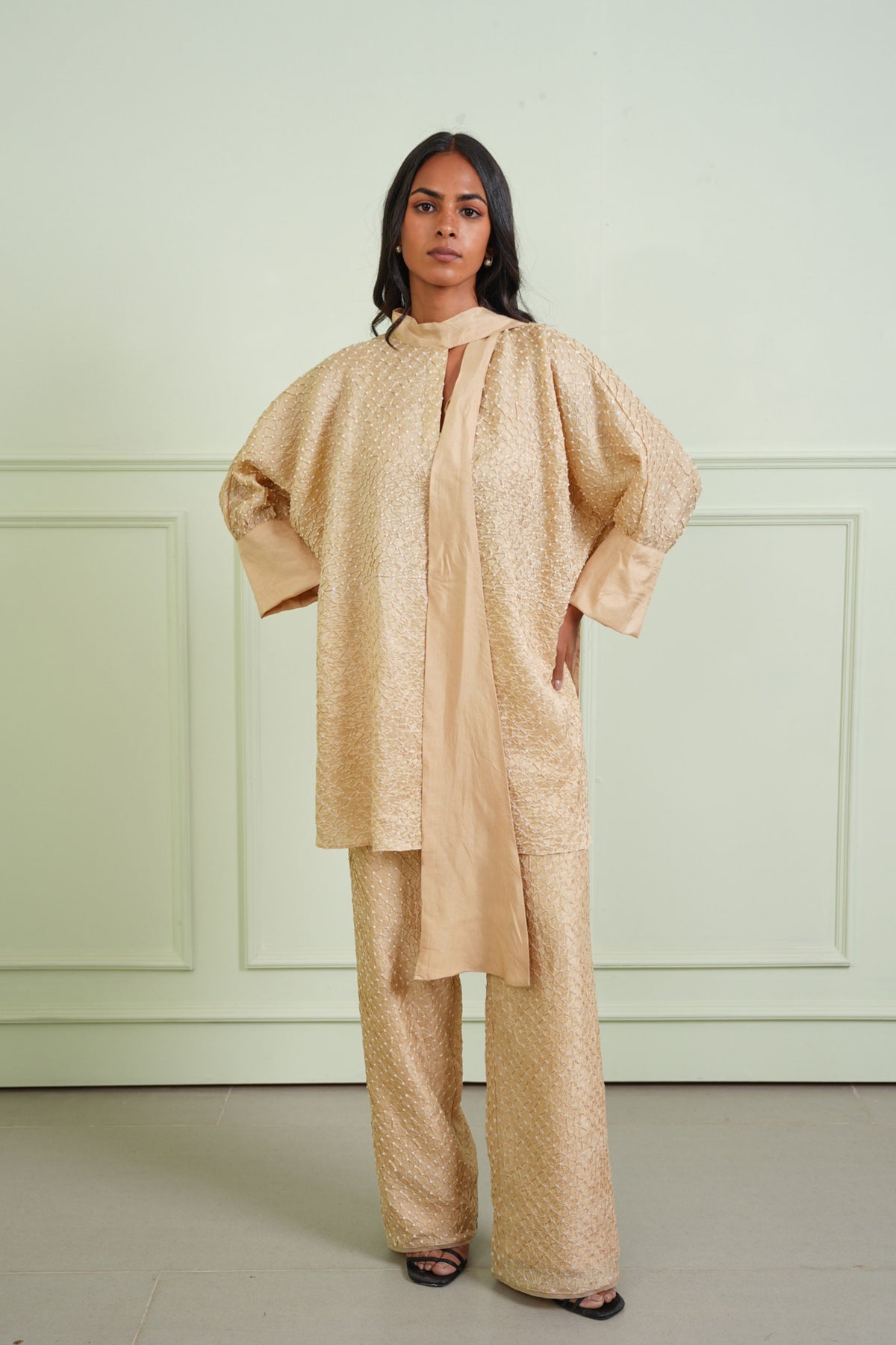 Golden Crush Bandhani Pants