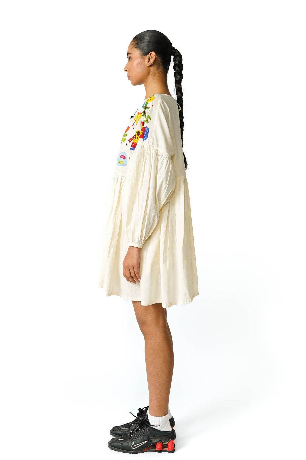 Off White Flourish Dress