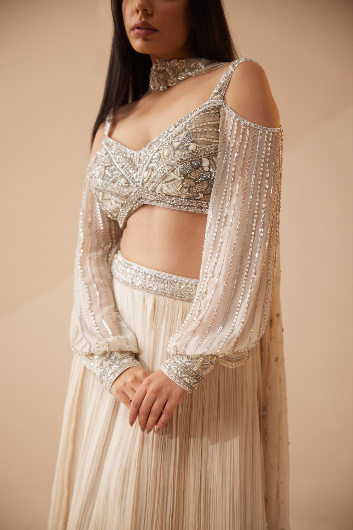 Cannes Ivory Lehenga Set