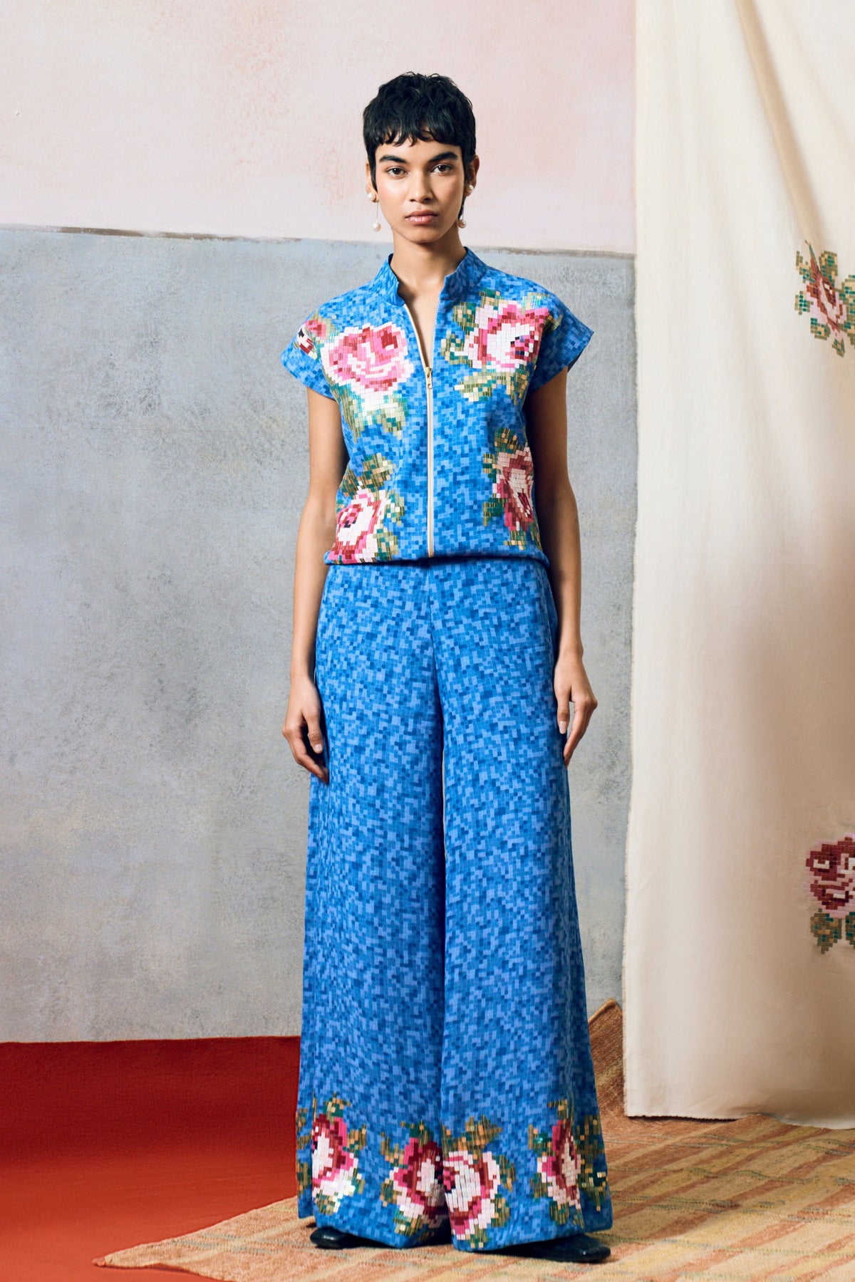 Corsica Crop Top Blue