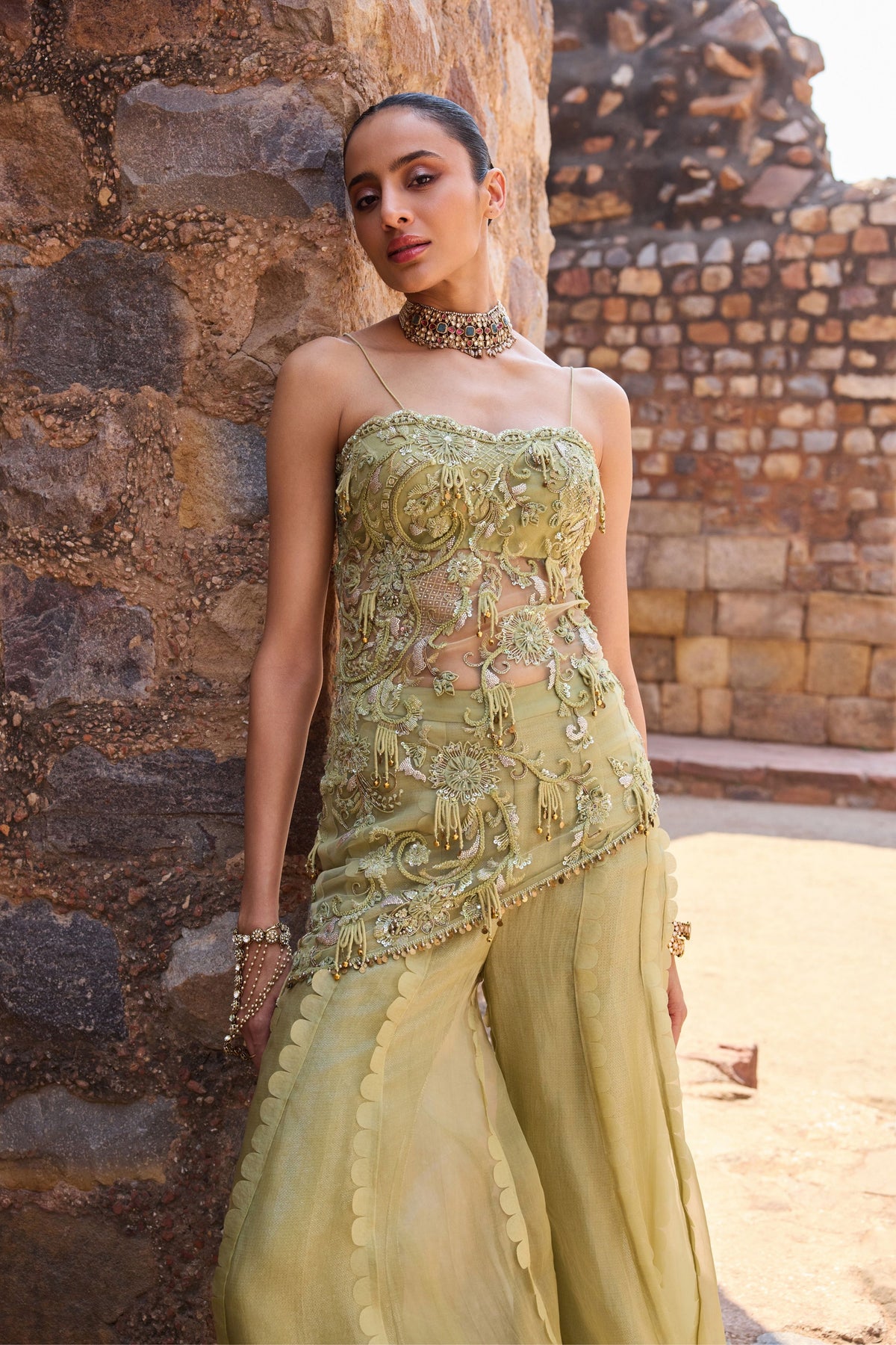 Sage Green Tunic Set