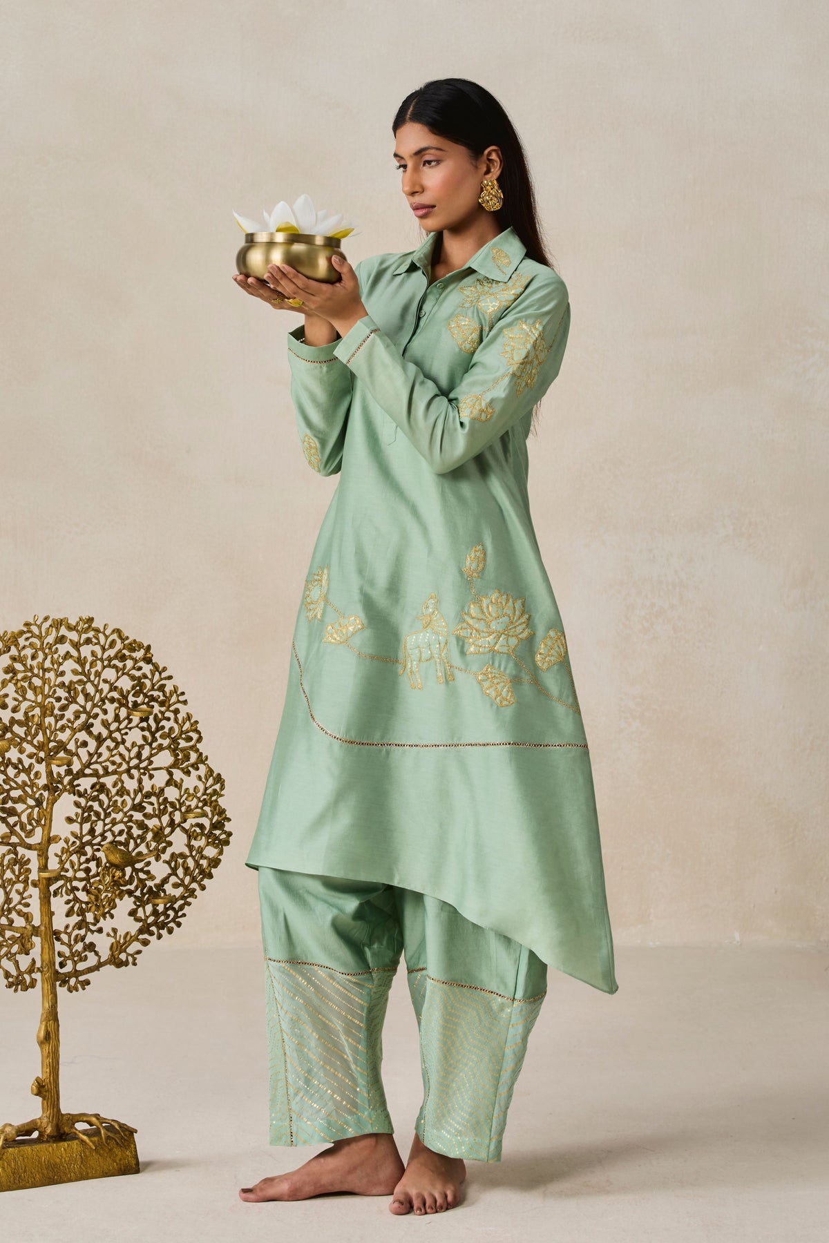 Green Kurta With Salwar