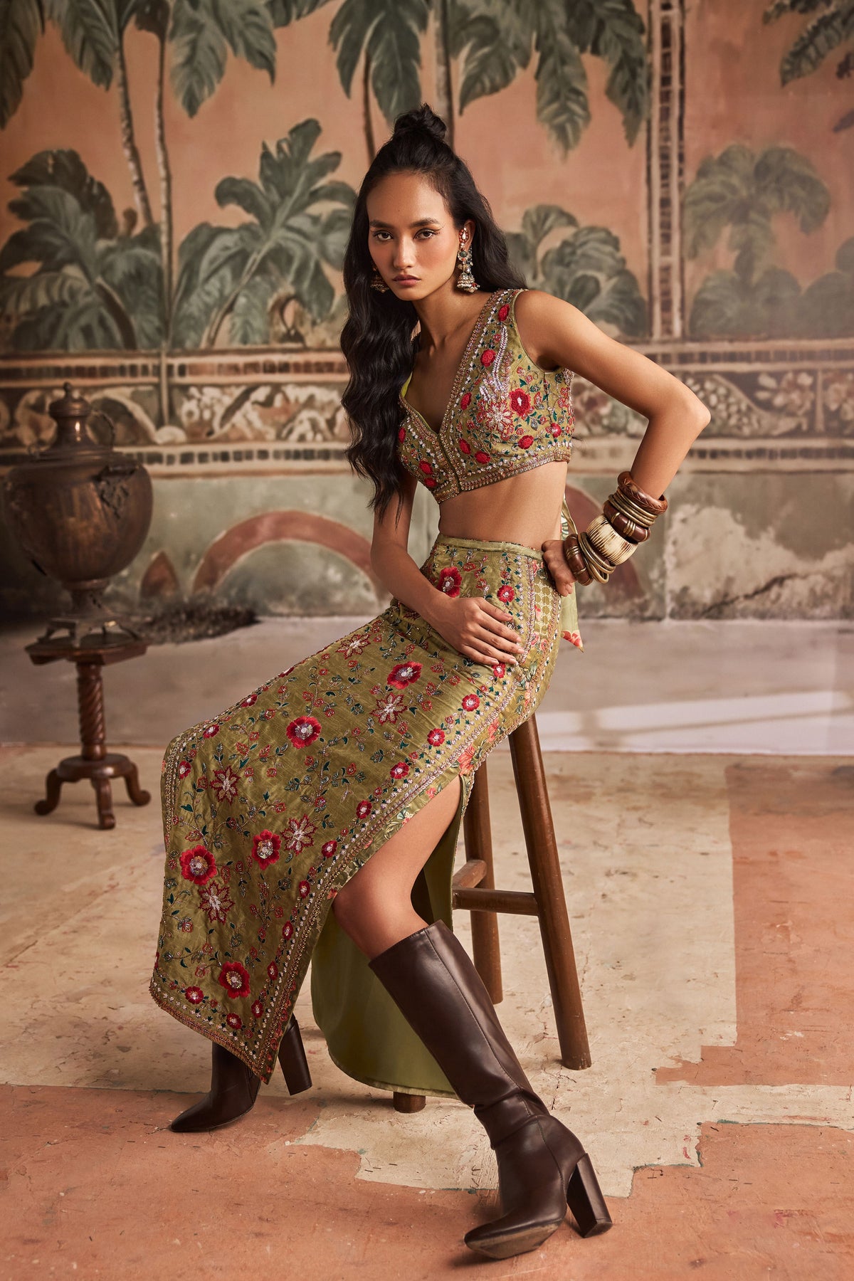 Banjaaran Barfi Skirt Set