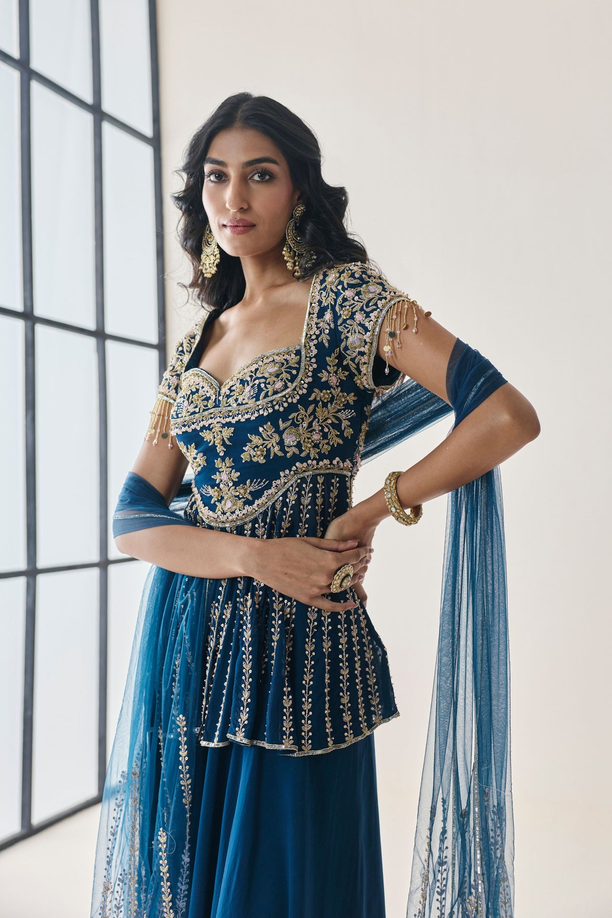 Rosalind Peplum Sharara Set