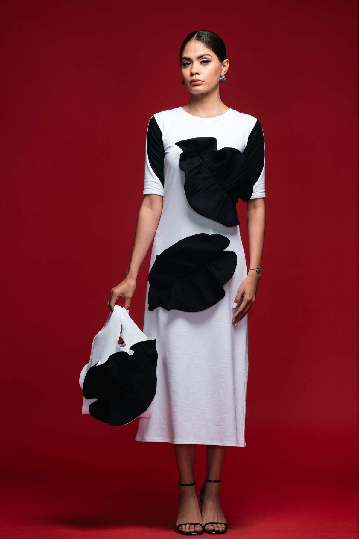 Petalhold White Column Dress