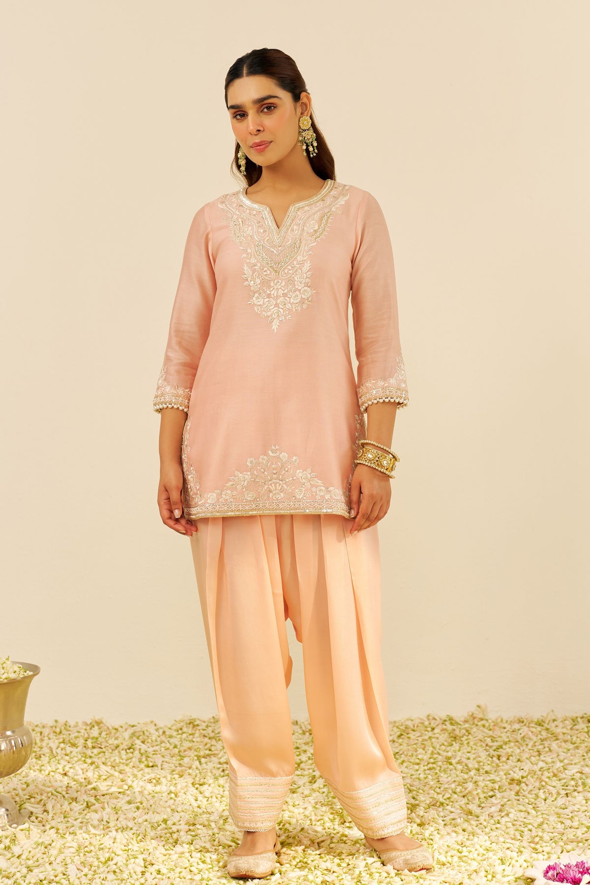 Haniya Kurta Set in Rose Pink