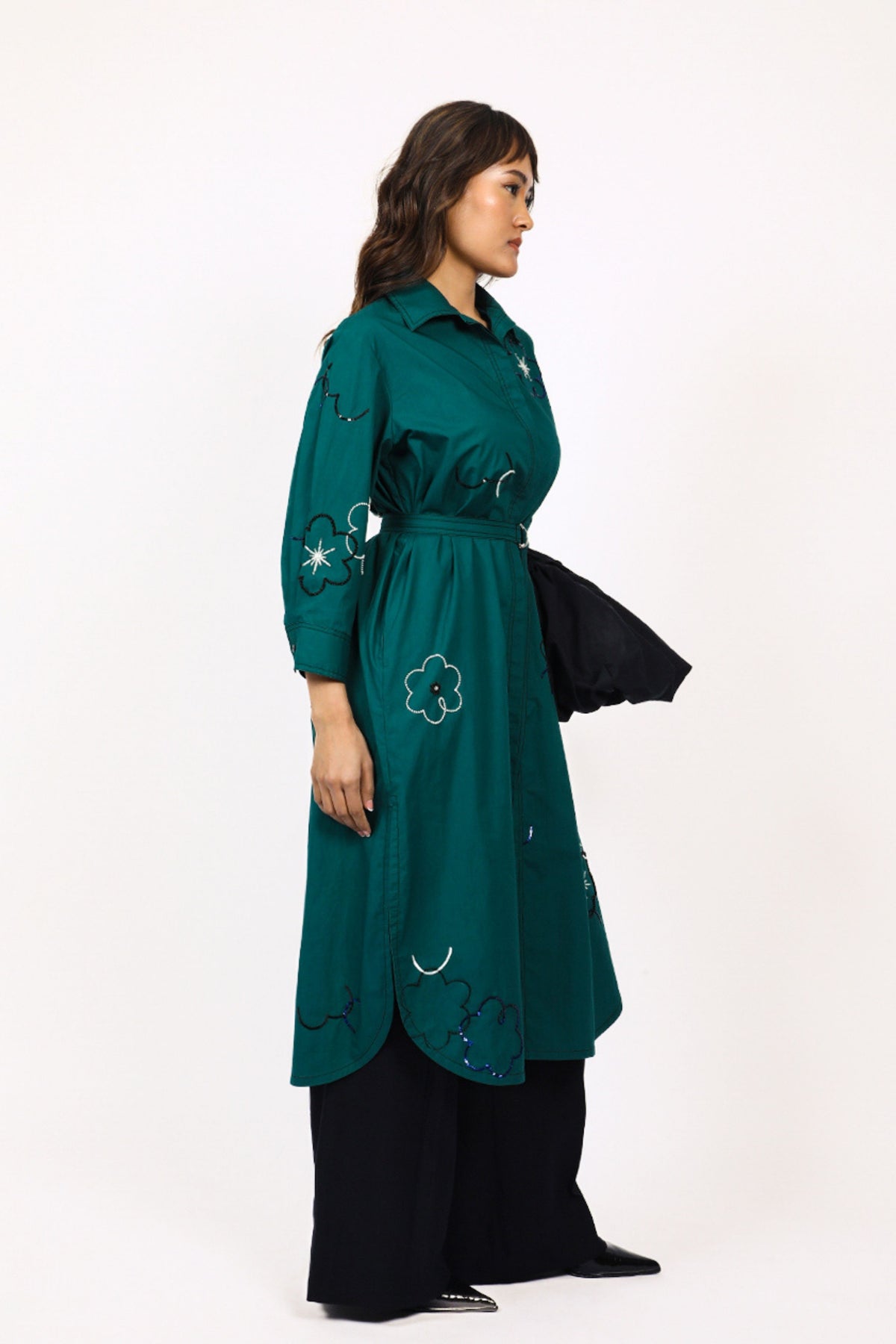 Ditsy Embroidered Fence Shirt