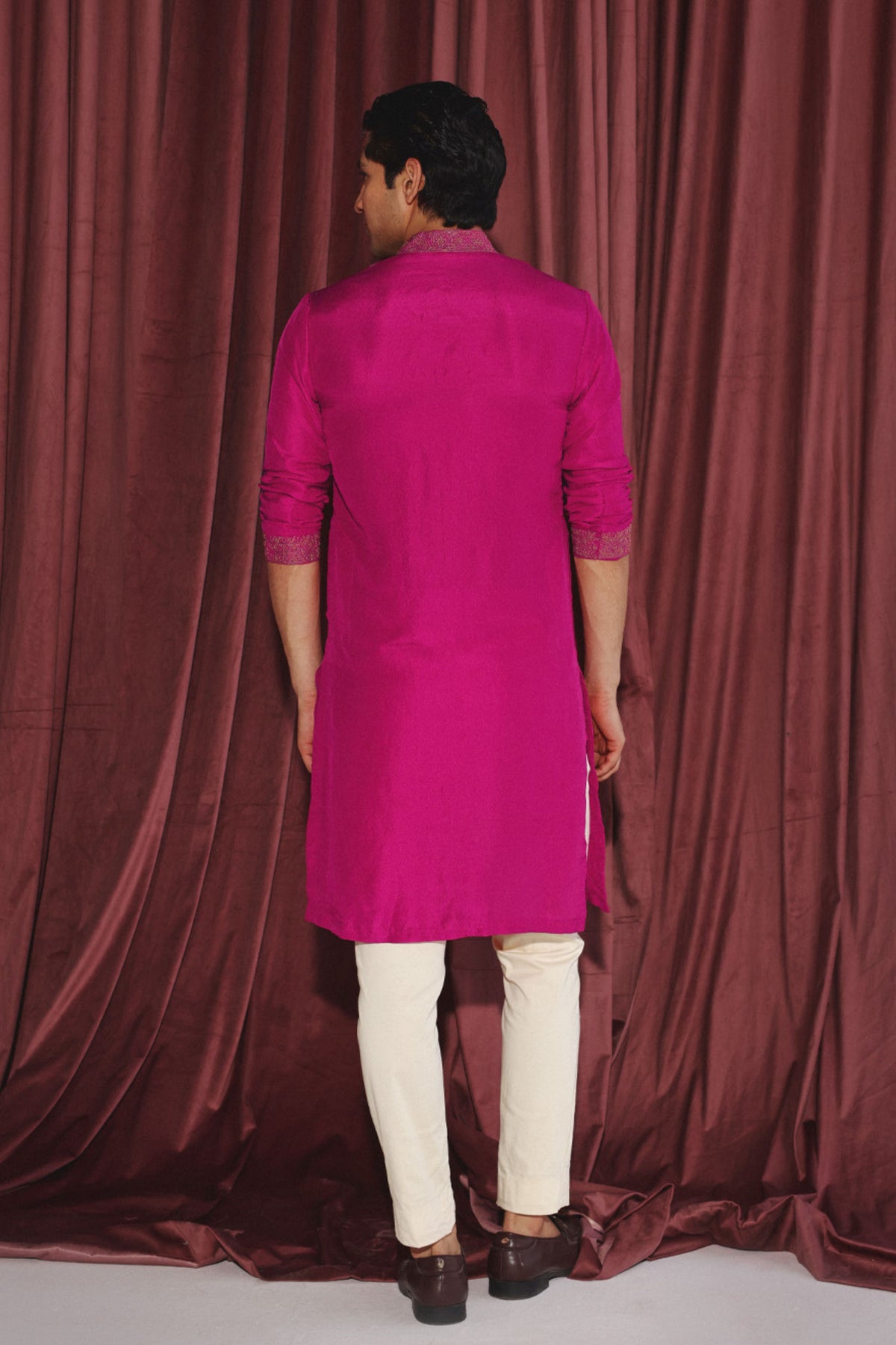 Fuschia Marodi Work Kurta Set