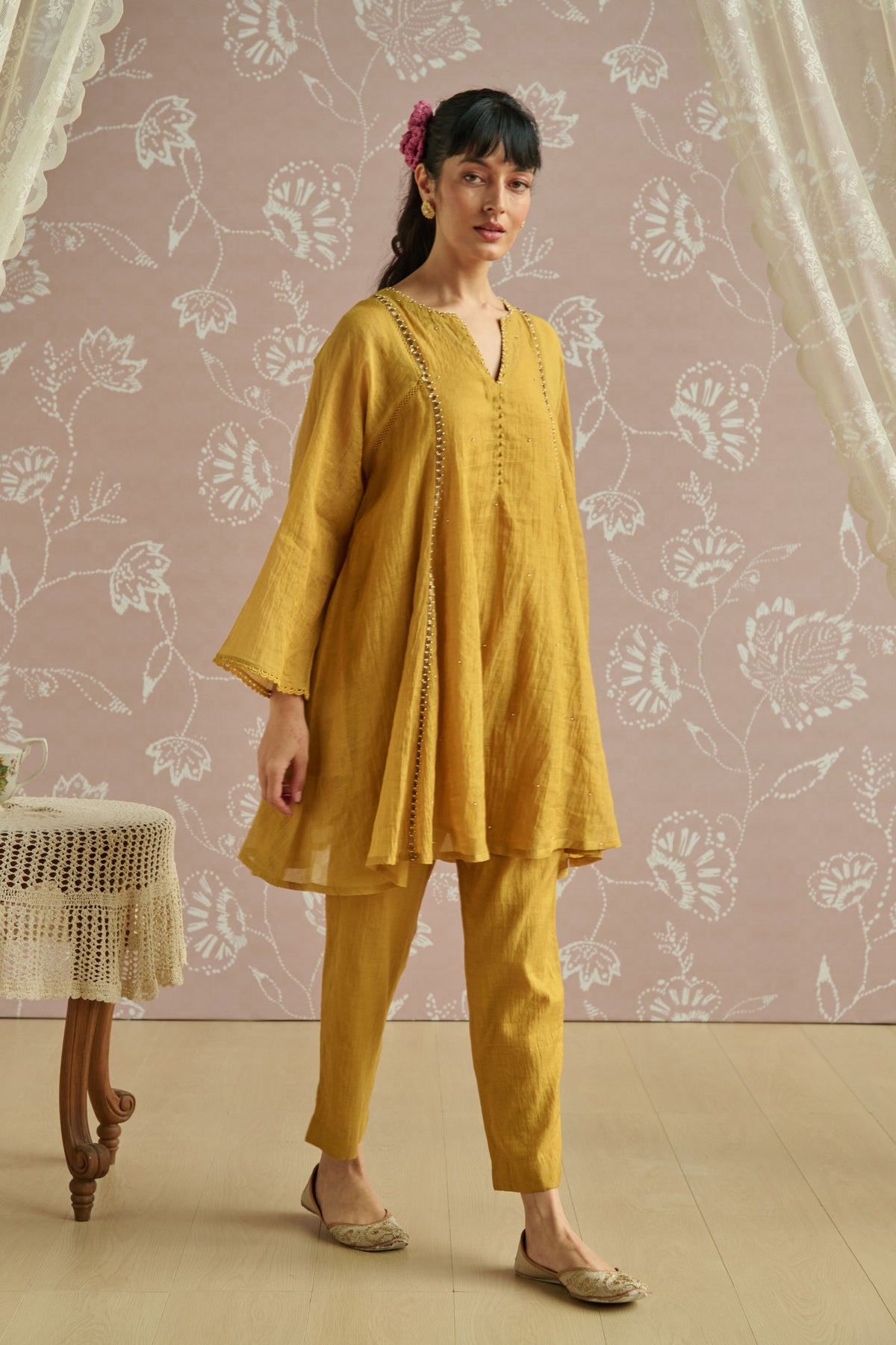 Mustard Zaina Co-ord Set