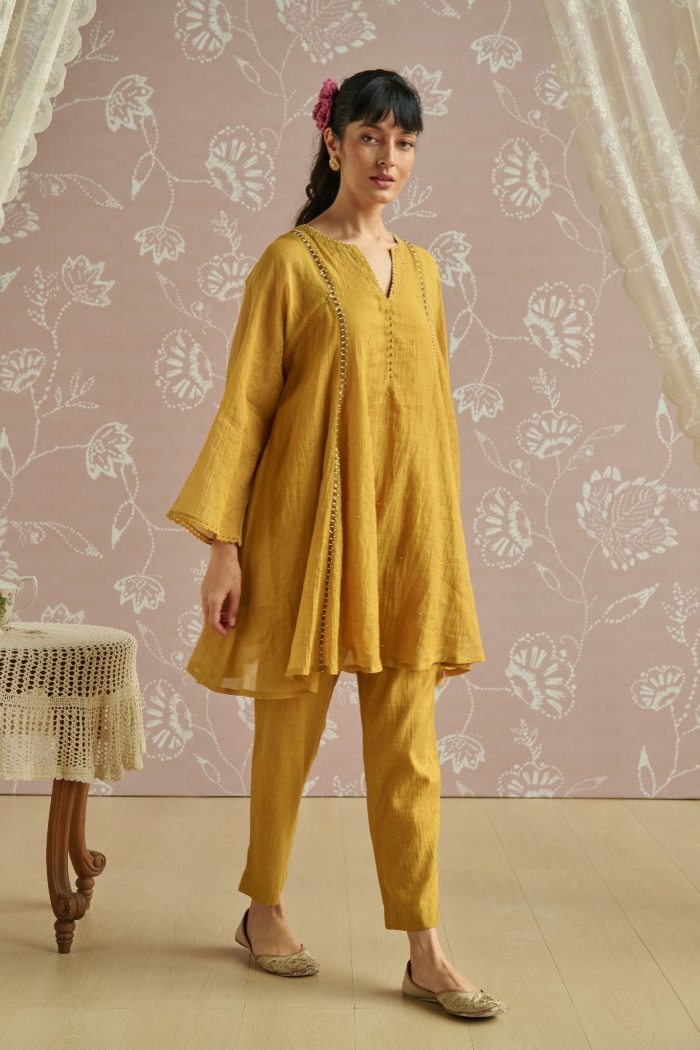 Mustard Zaina Co - ord Set - Kritika Dawar - Elahe