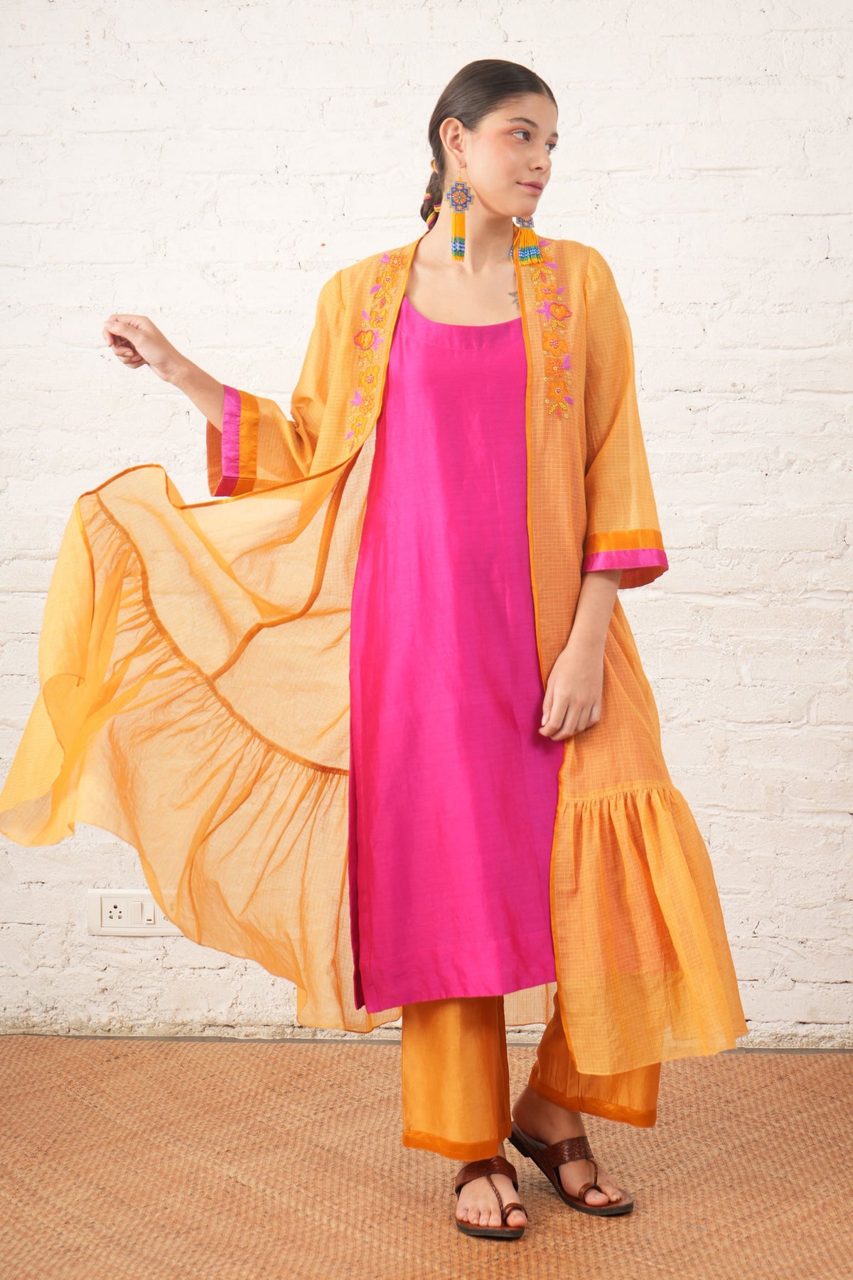 Rust Fuchsia Jacket Set