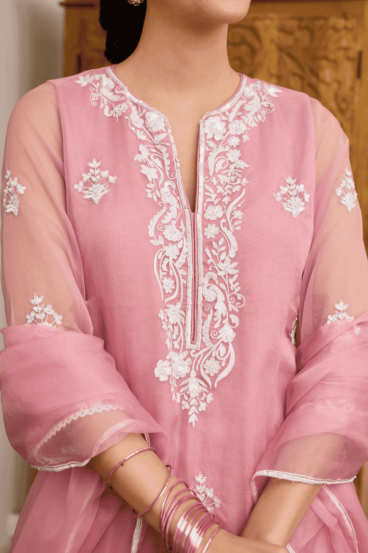 Organza Kurta Set