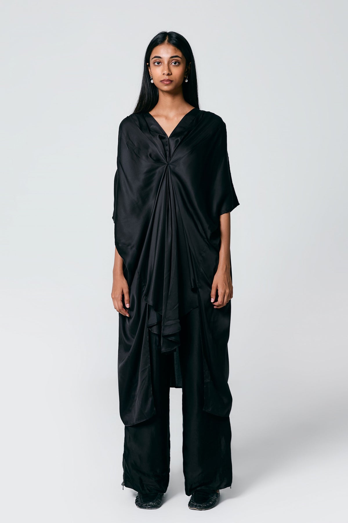 Black Front Stitch Co-ord Set