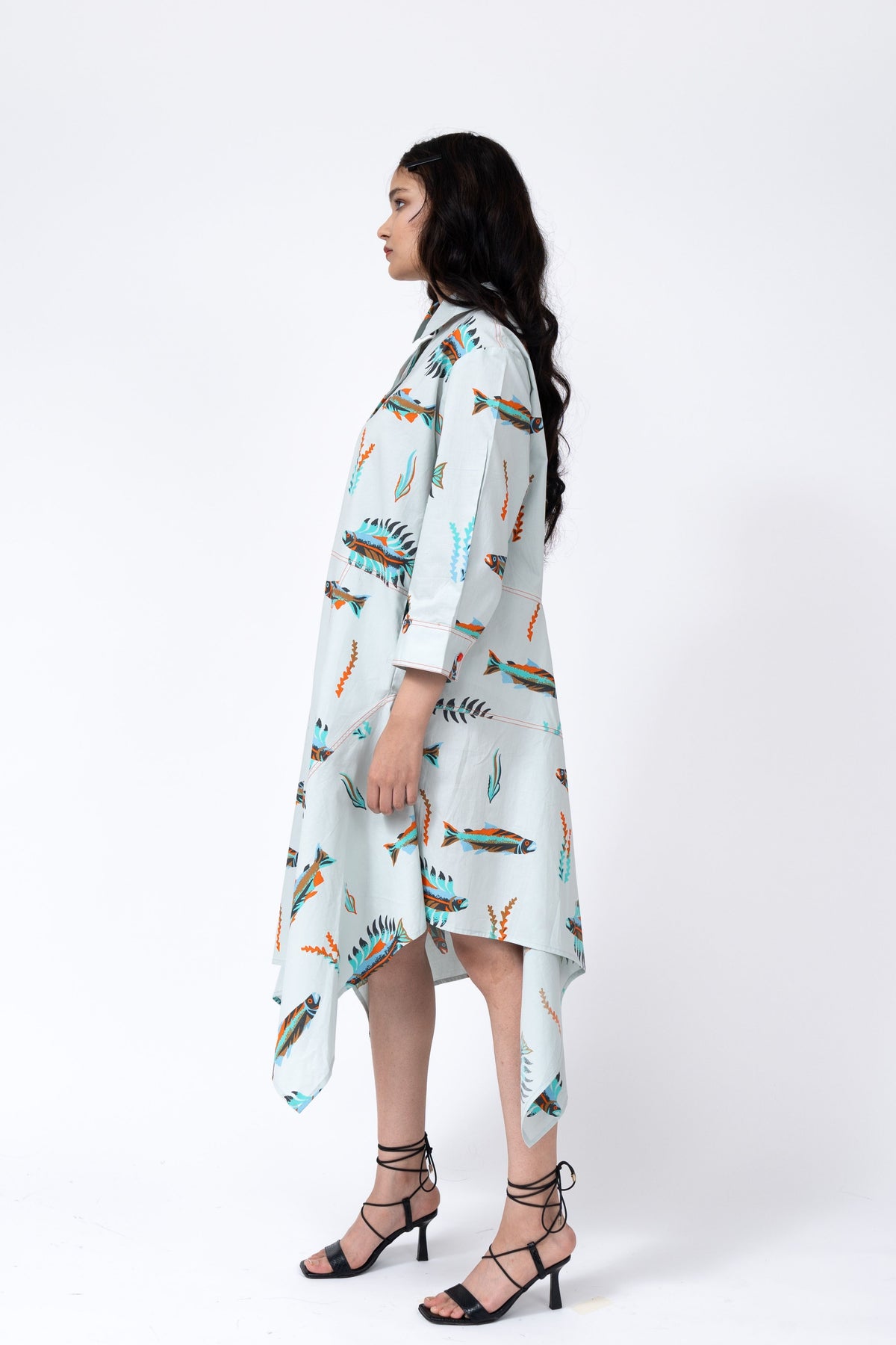 Scale Fish Print Hanker Dress