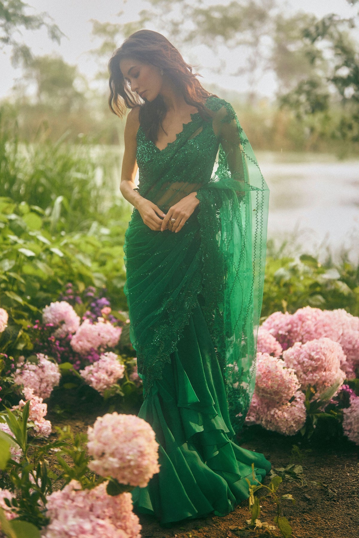 Athena Ruffle Saree Set