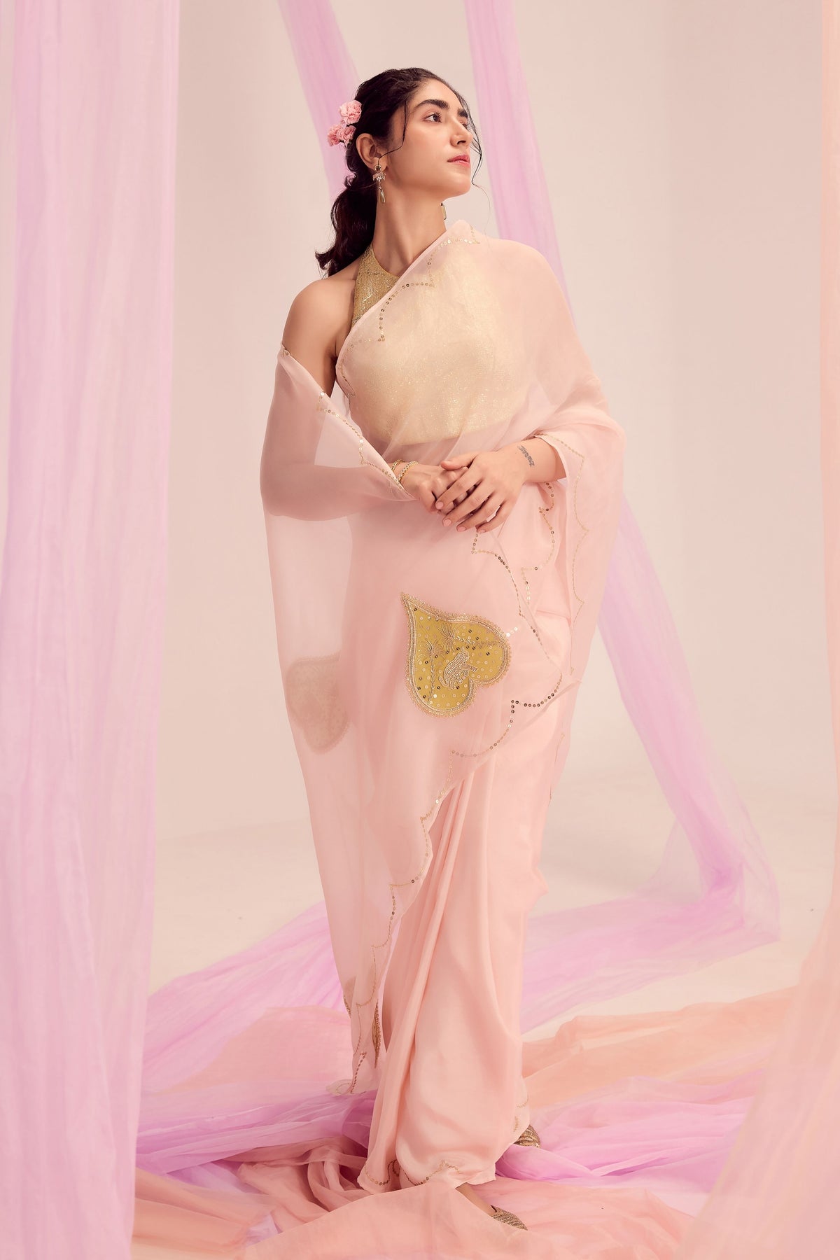 Pink Hridaya Gaj Saree
