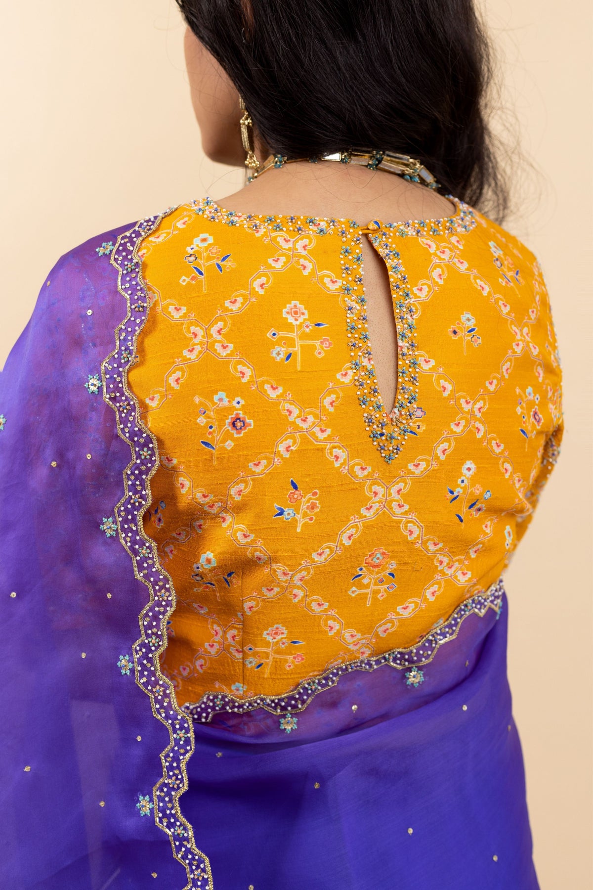 Mango Yellow Chokor Blouse Set