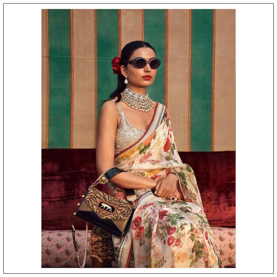 Organza Saree Price Sabyasachi Printed Saree Organza Crystal