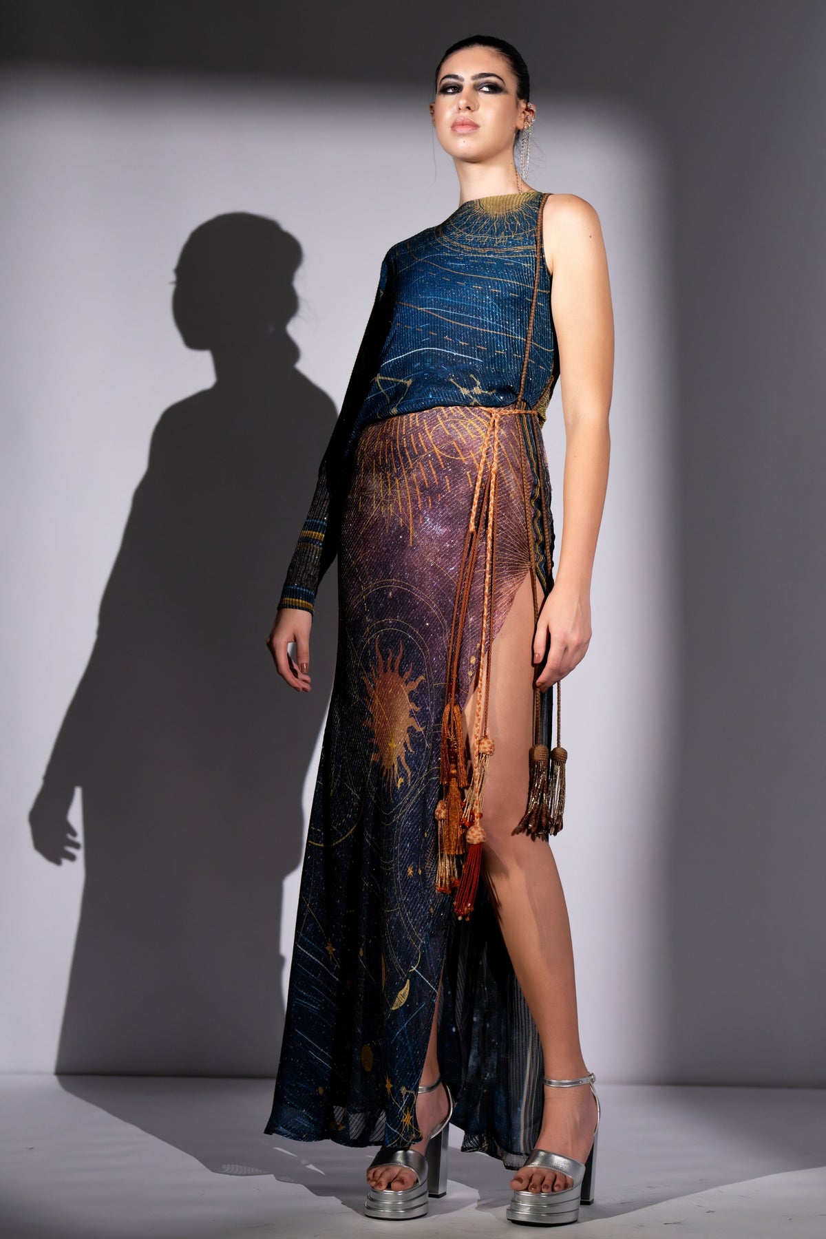 Blue One Shoulder Dress