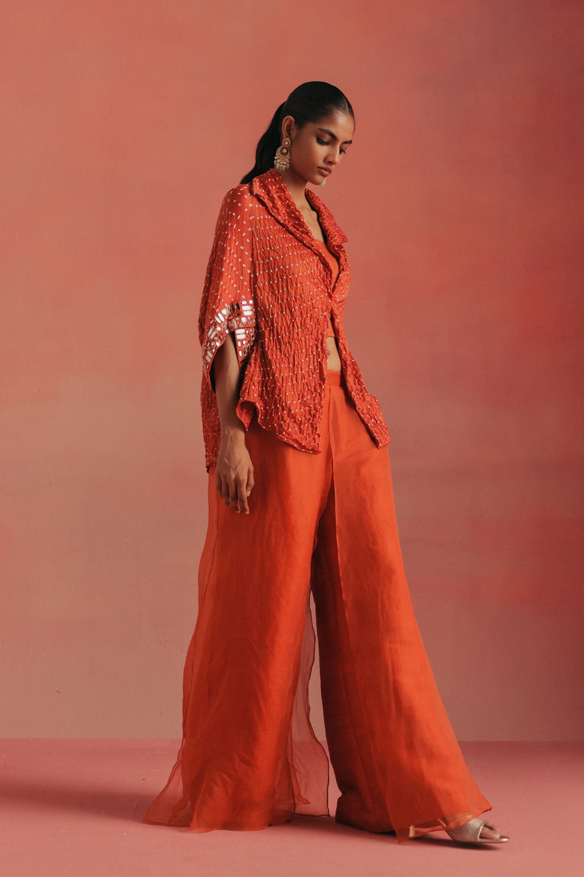 Burnt Orange Short Jacket Set