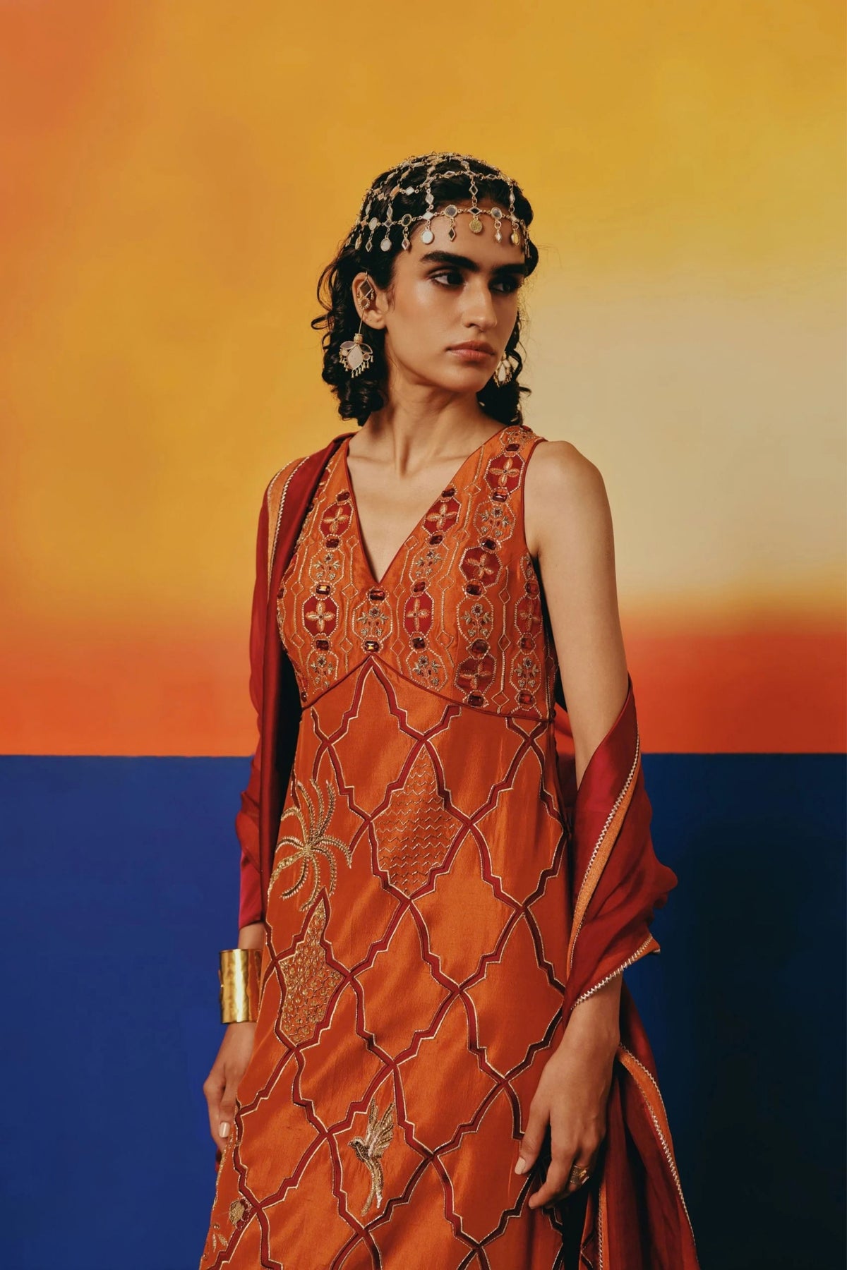 Orange Kurta Set