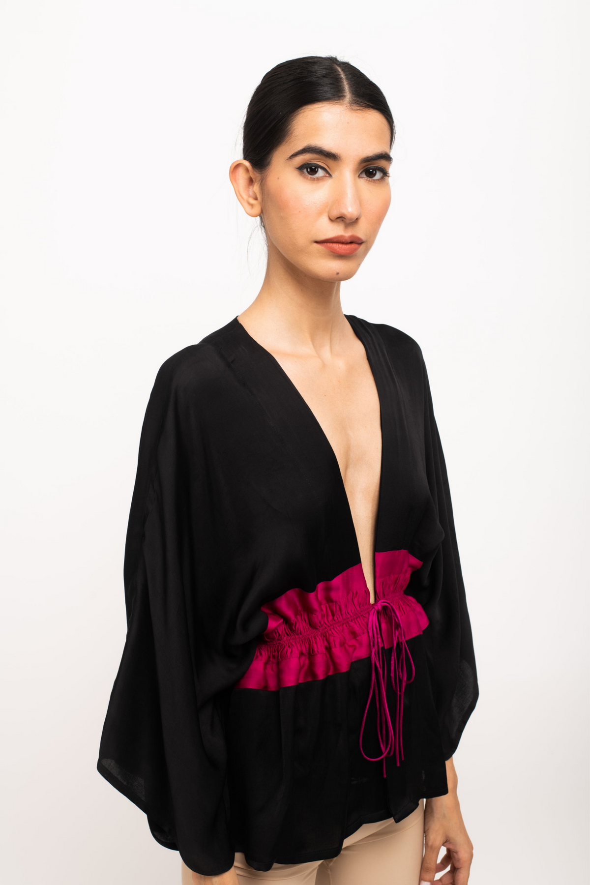 Black and Wine Short Cape