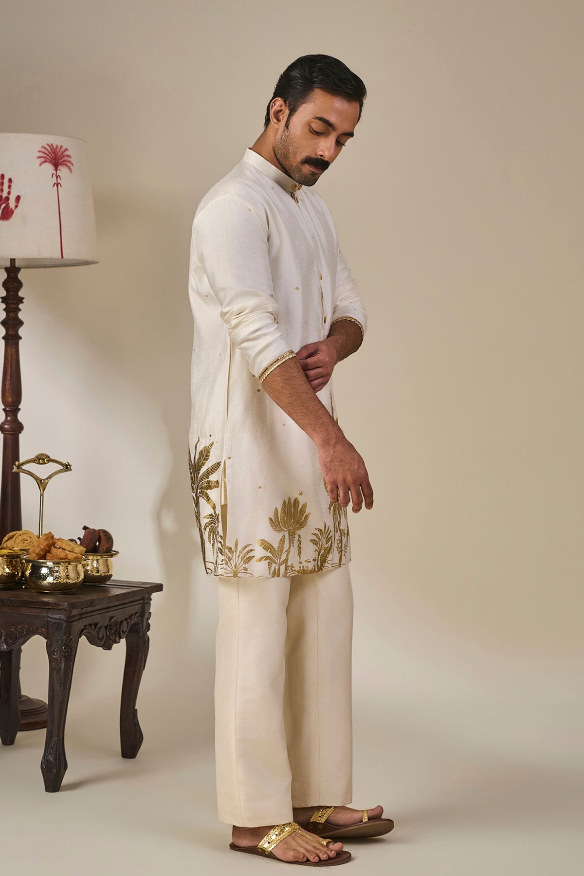 Ivory Backwater Postcard Kurta Set