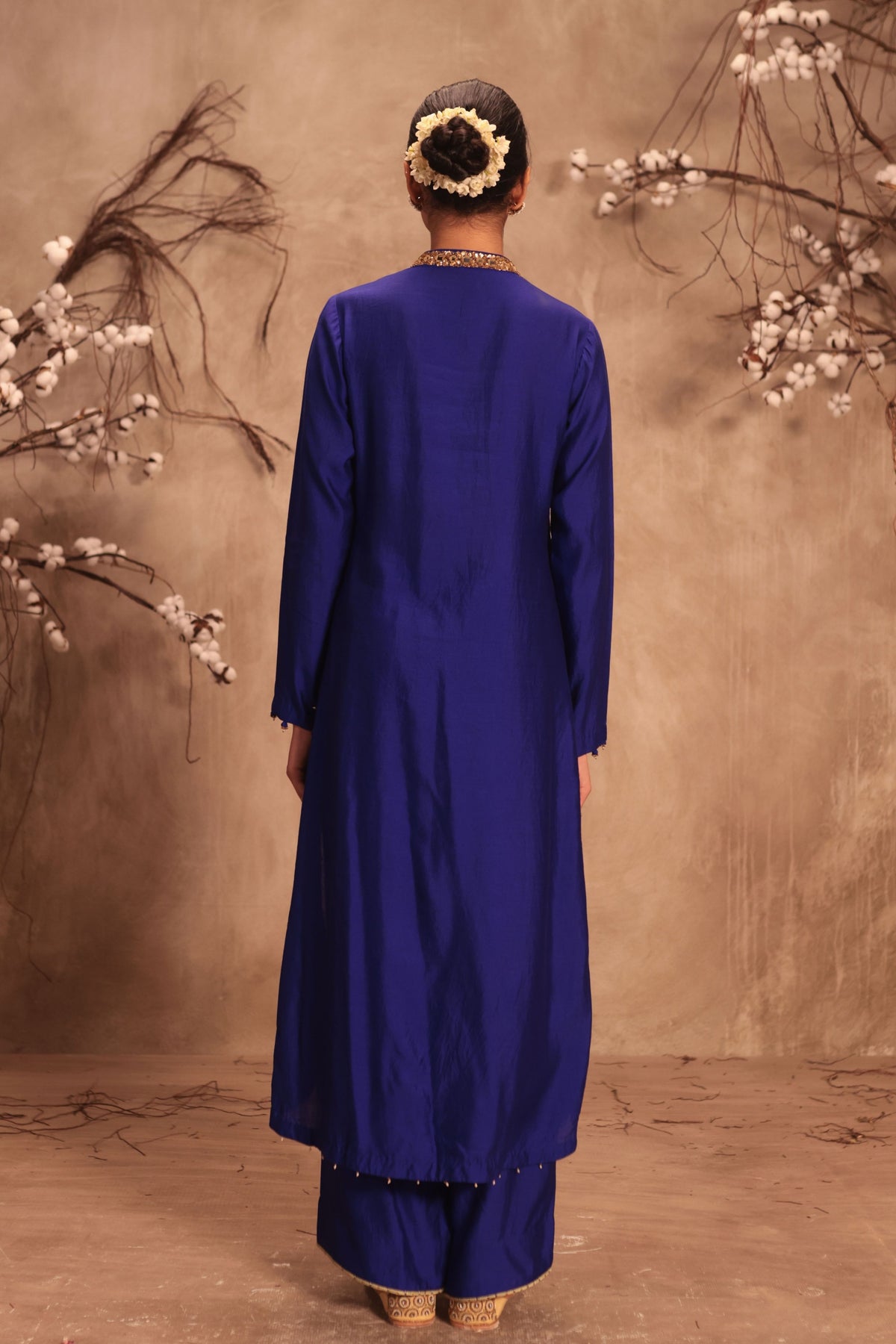 Indigo Applique Kurta Set