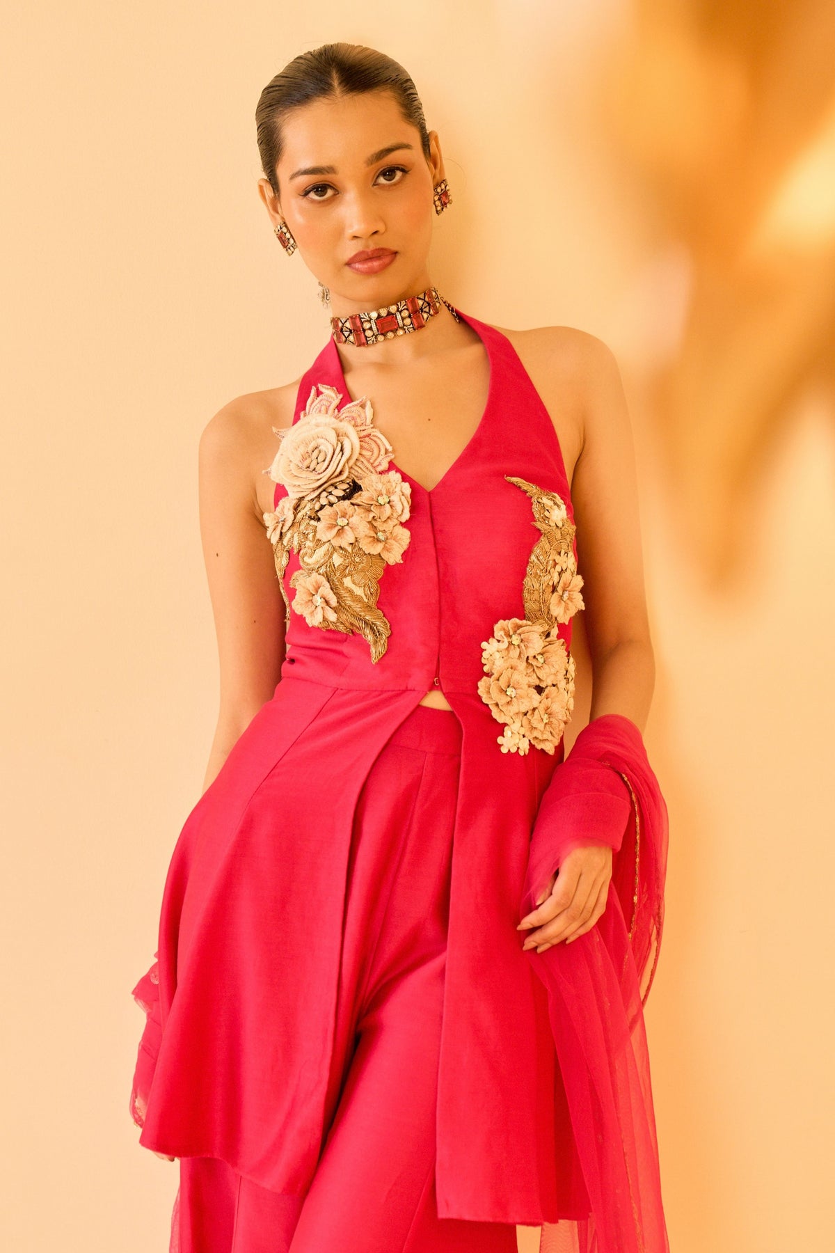 Pink Sharara Set