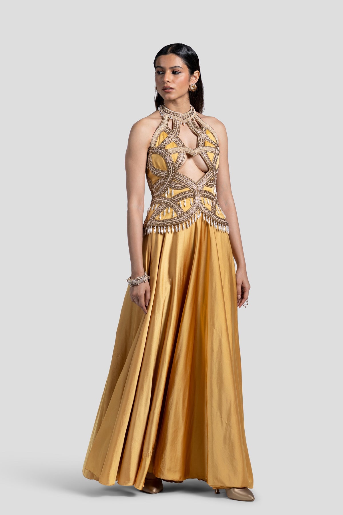 Meherjaan Corset With Lehenga