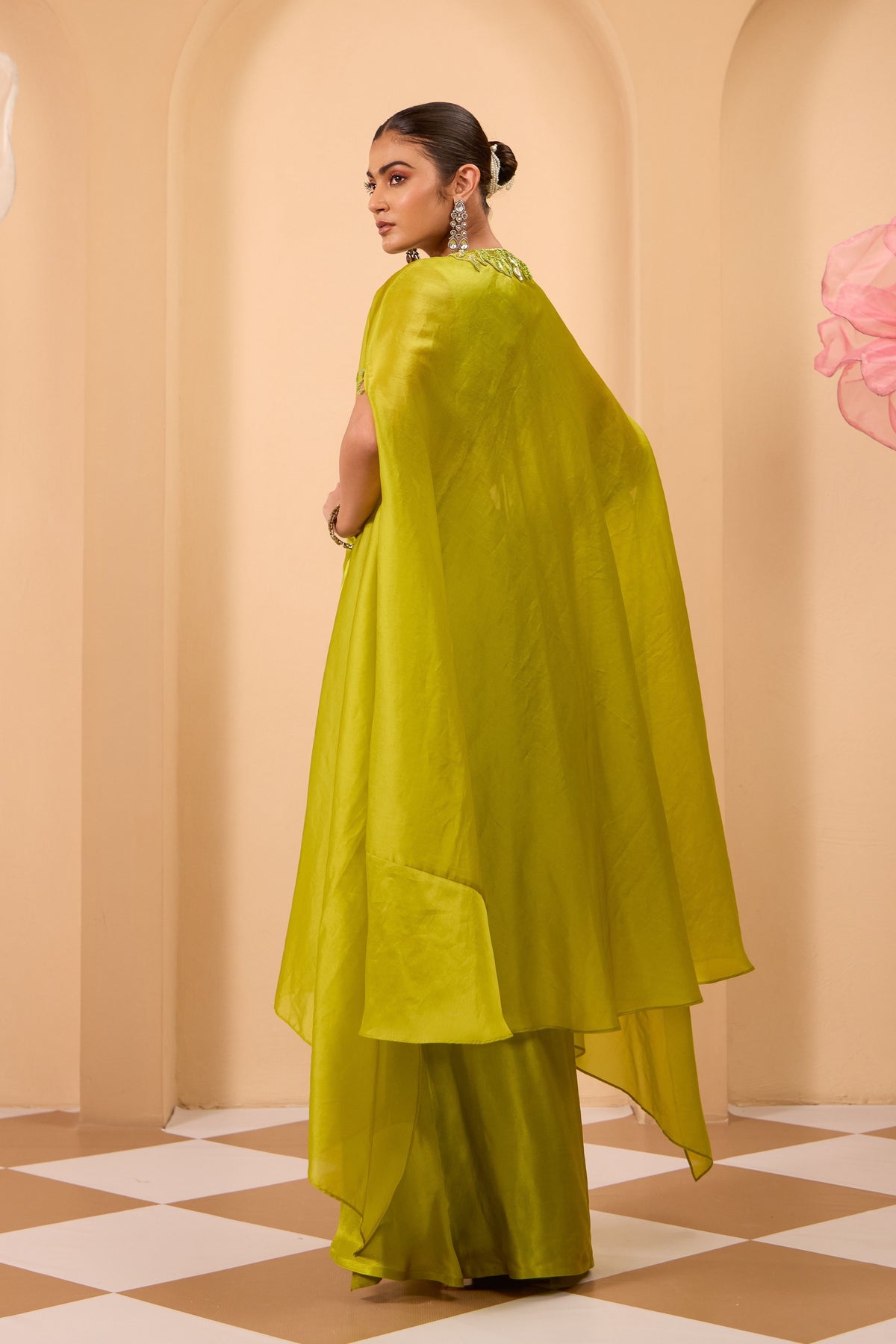 Hand Embroidered Cape Set