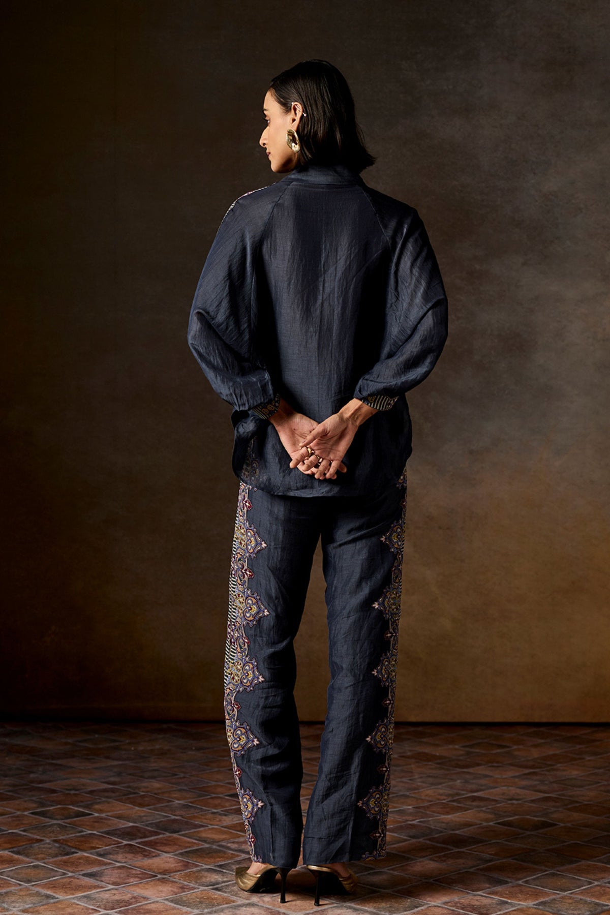 Sylvia Navy Printed Co-ord Set