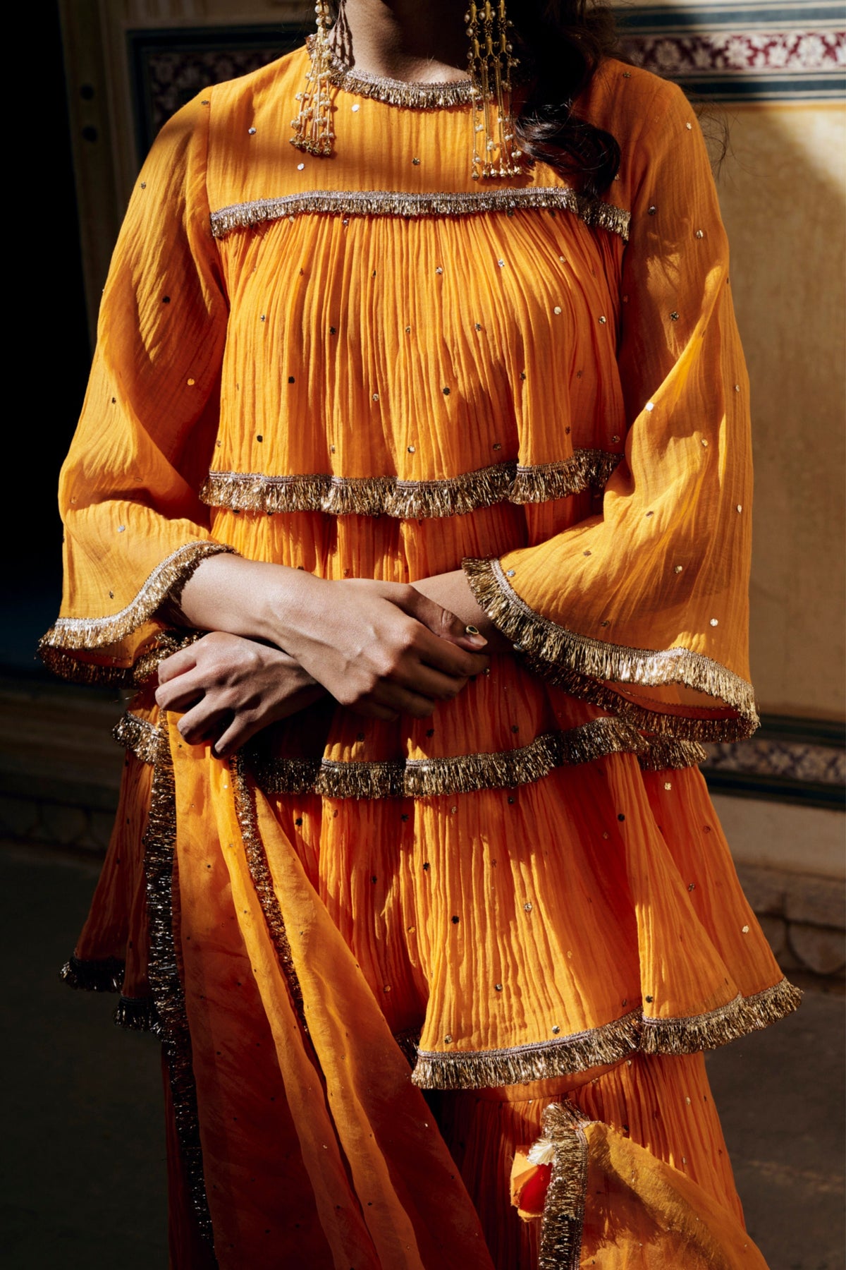 Saffron Sharara Set