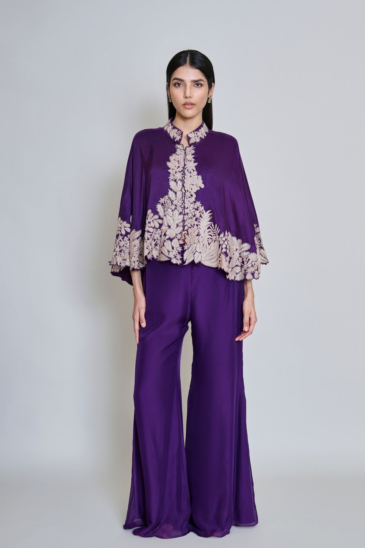 Kalie Purple Cape Set