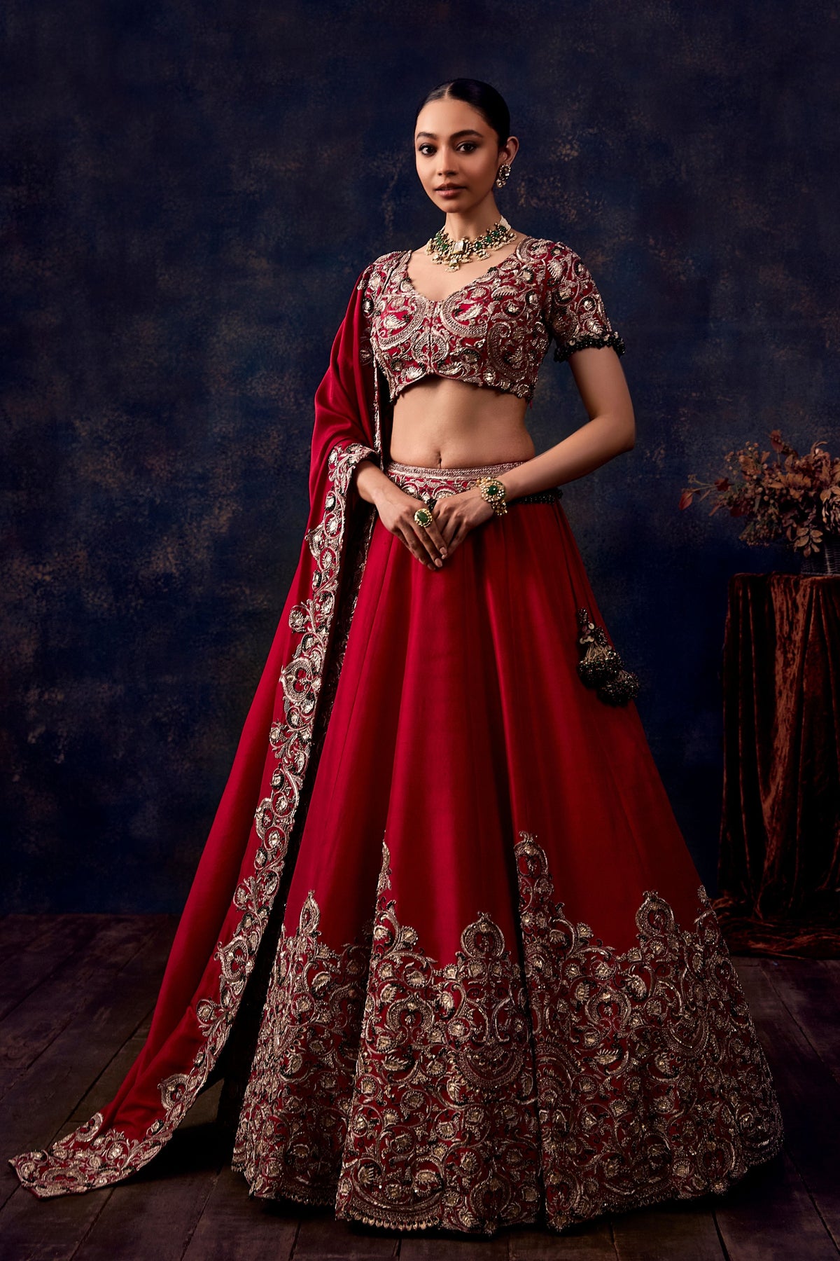 As Gota Emerald Lehenga